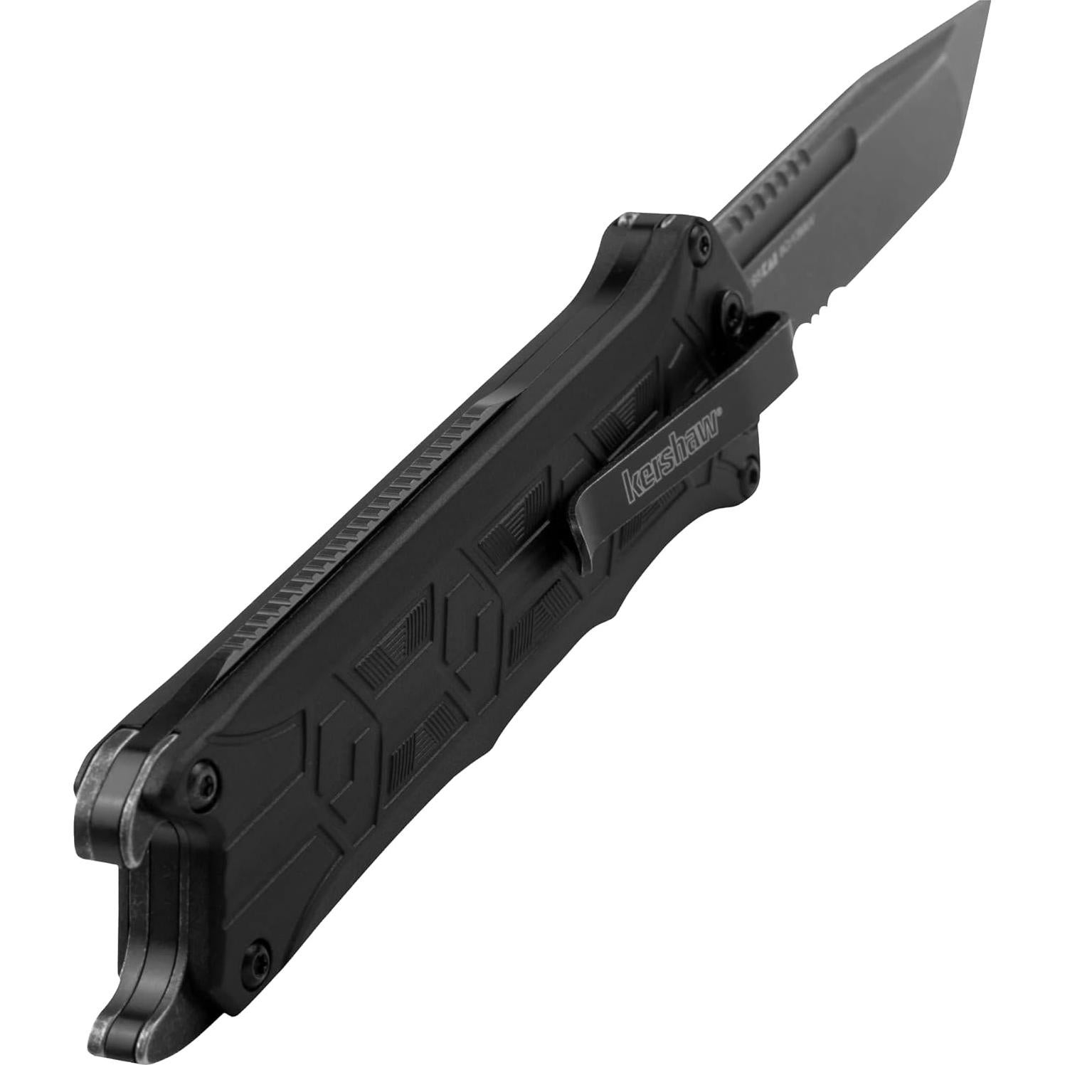 Cuchillo de bolsillo Kershaw Interstellar OTF negro con abridor