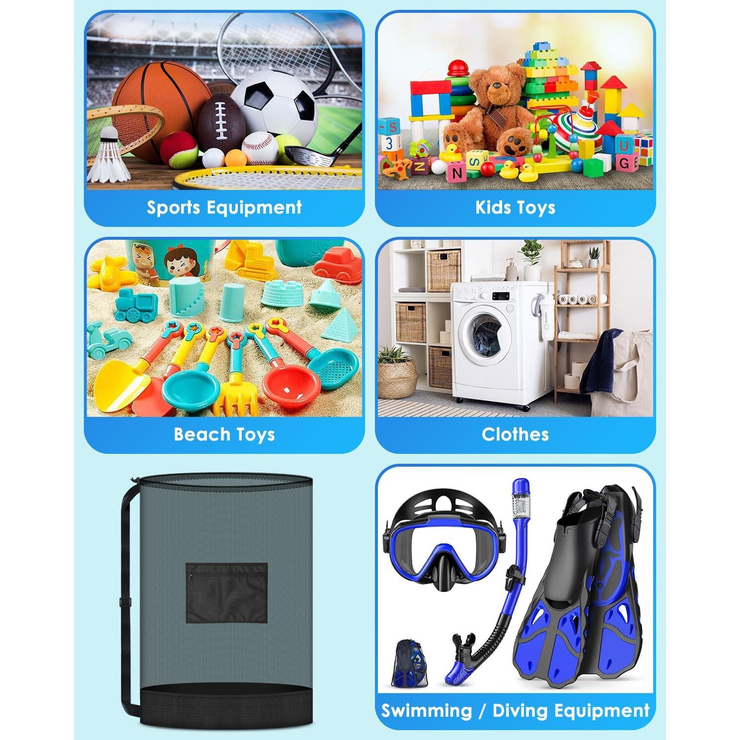 Bolsa de Red para Balones BROTOU 100L Ajustable 76x102cm