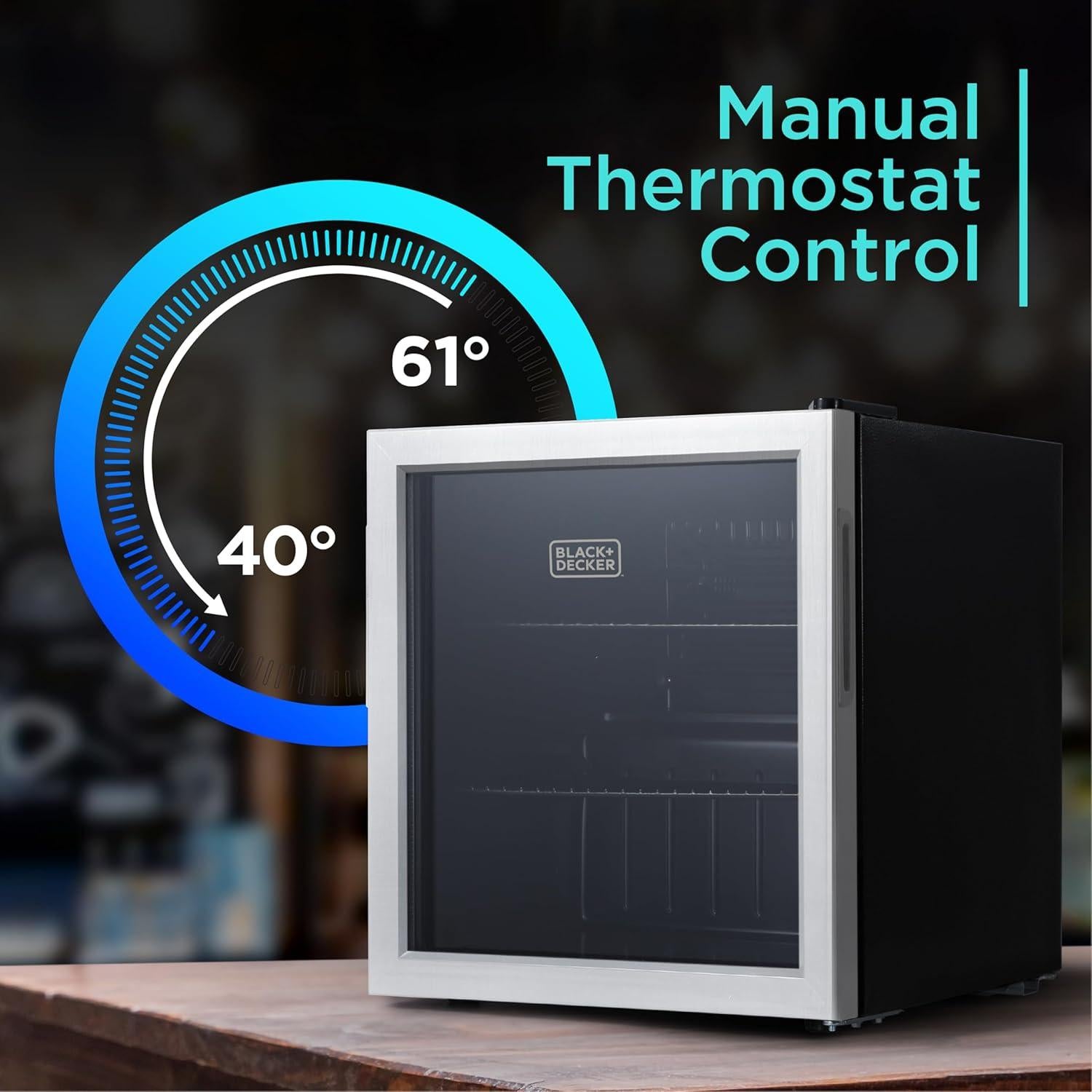 Enfriador de Bebidas BLACK+DECKER 1.7 Pies Cúbicos 63 Latas