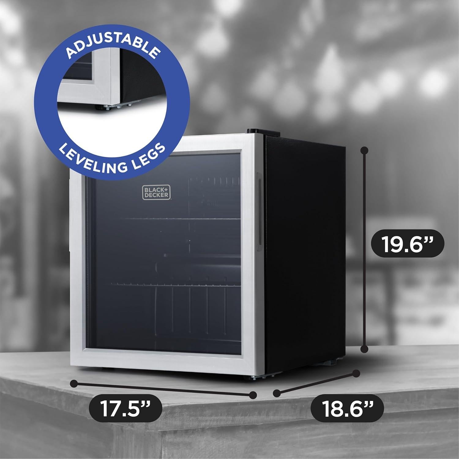 Enfriador de Bebidas BLACK+DECKER 1.7 Pies Cúbicos 63 Latas