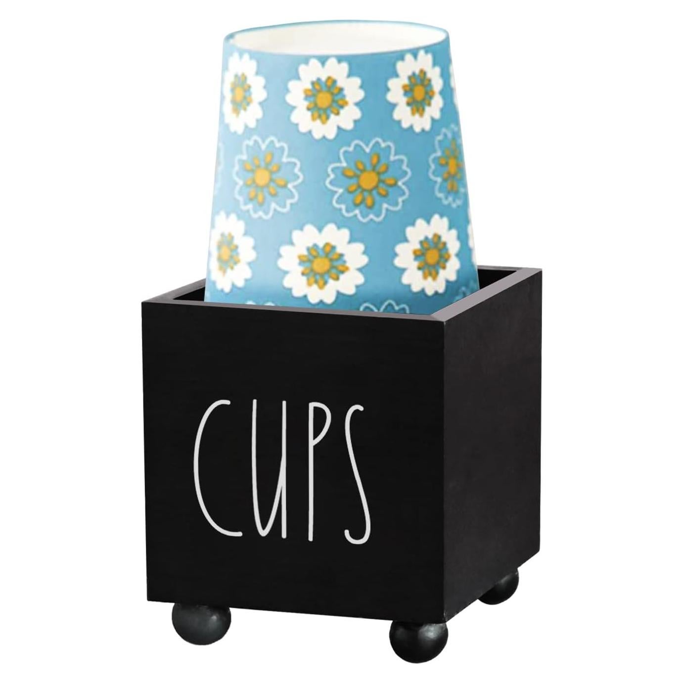 Dispensador de Tazas de Papel CHONIC Negro 3.7x4.5cm Farmhouse