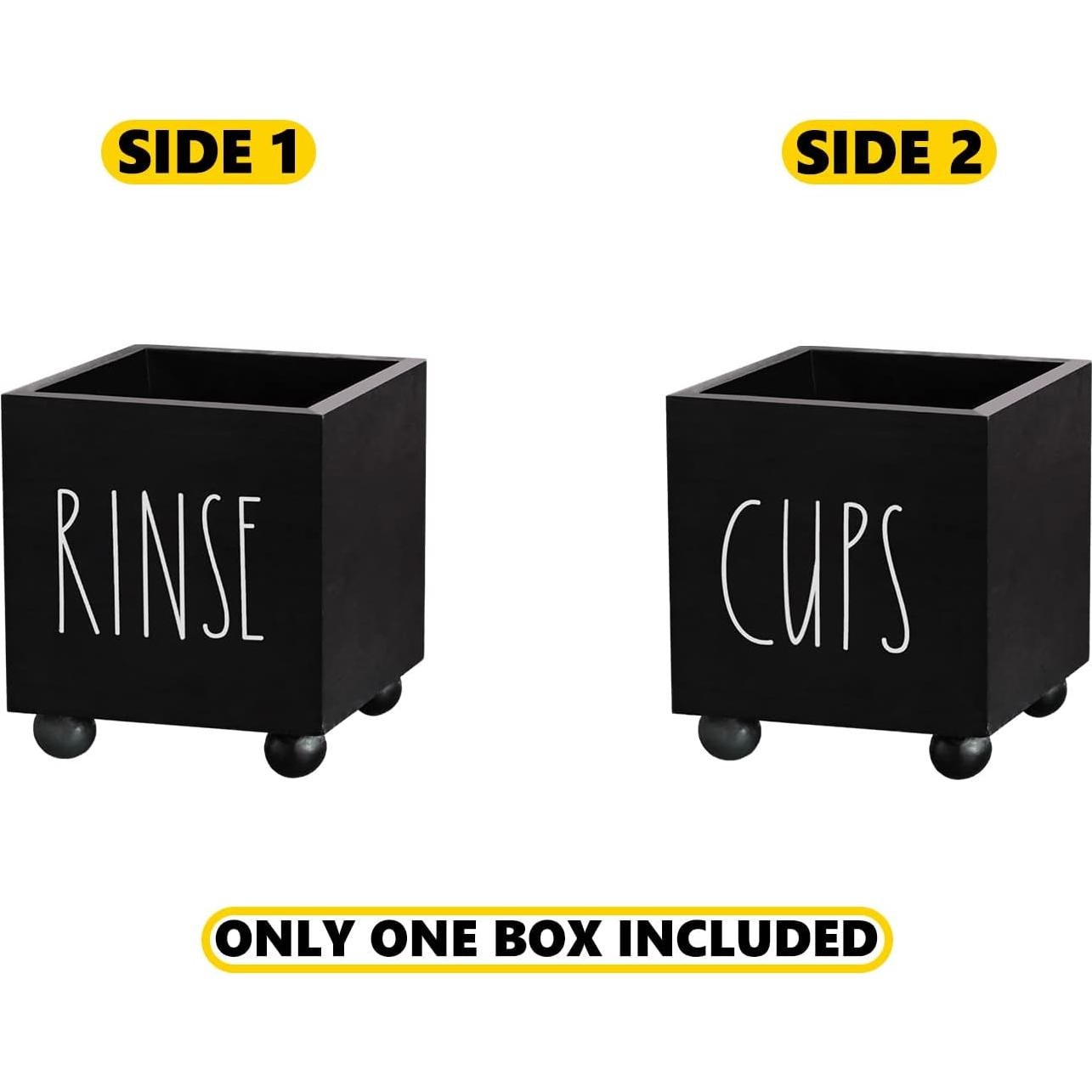 Dispensador de Tazas de Papel CHONIC Negro 3.7x4.5cm Farmhouse