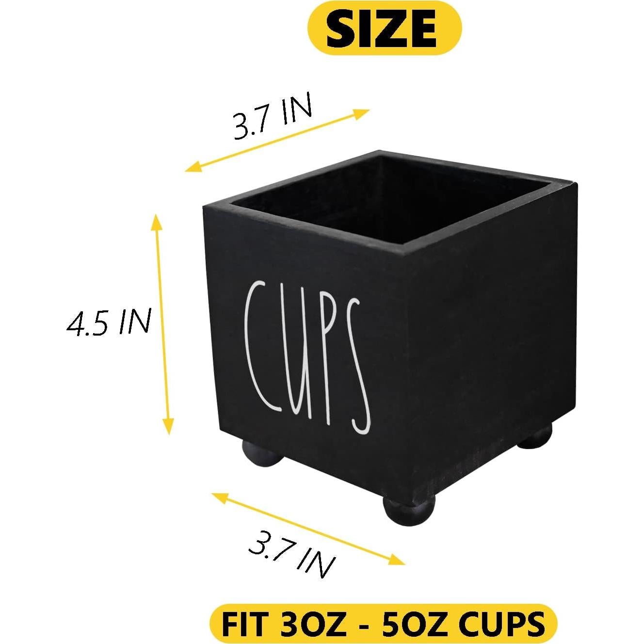 Dispensador de Tazas de Papel CHONIC Negro 3.7x4.5cm Farmhouse