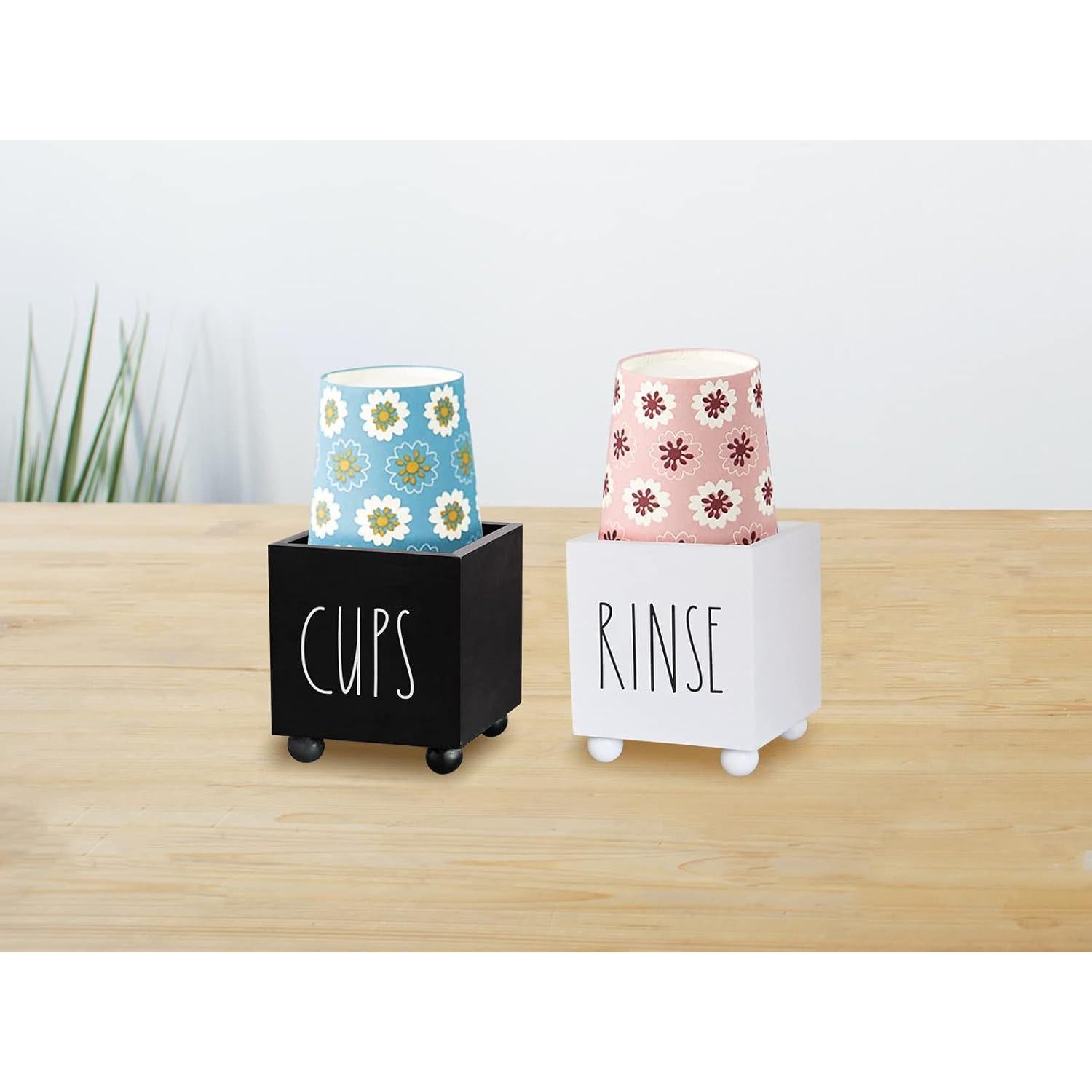 Dispensador de Tazas de Papel CHONIC Negro 3.7x4.5cm Farmhouse