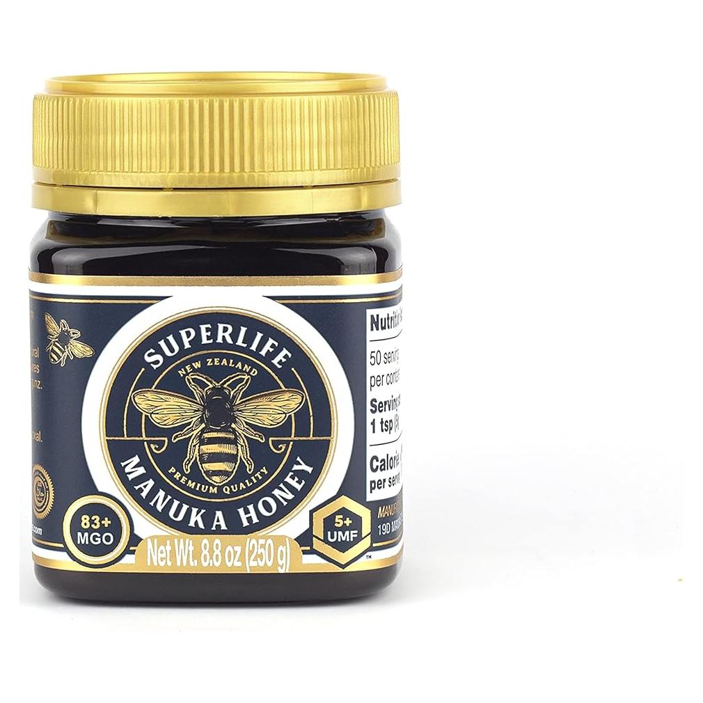 Miel de Manuka SuperLife MGO 83+ UMF 5% 250g Cruda y Pura