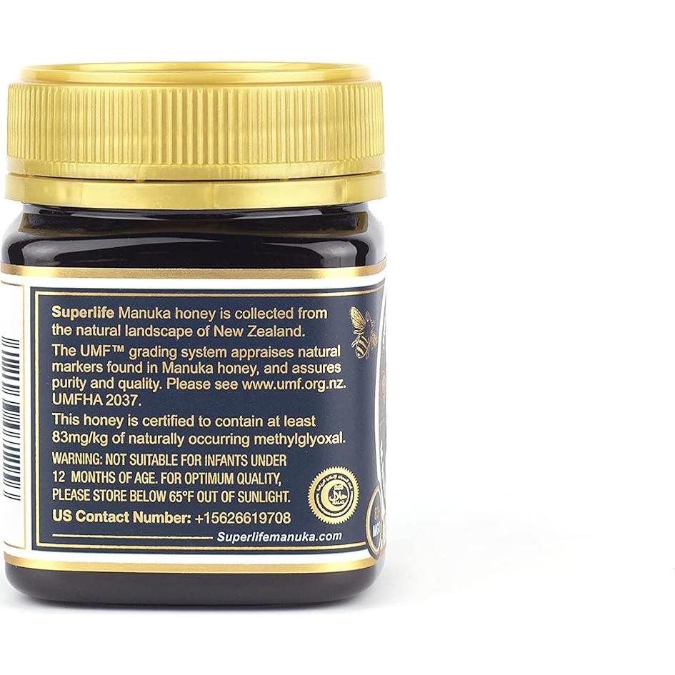 Miel de Manuka SuperLife MGO 83+ UMF 5% 250g Cruda y Pura