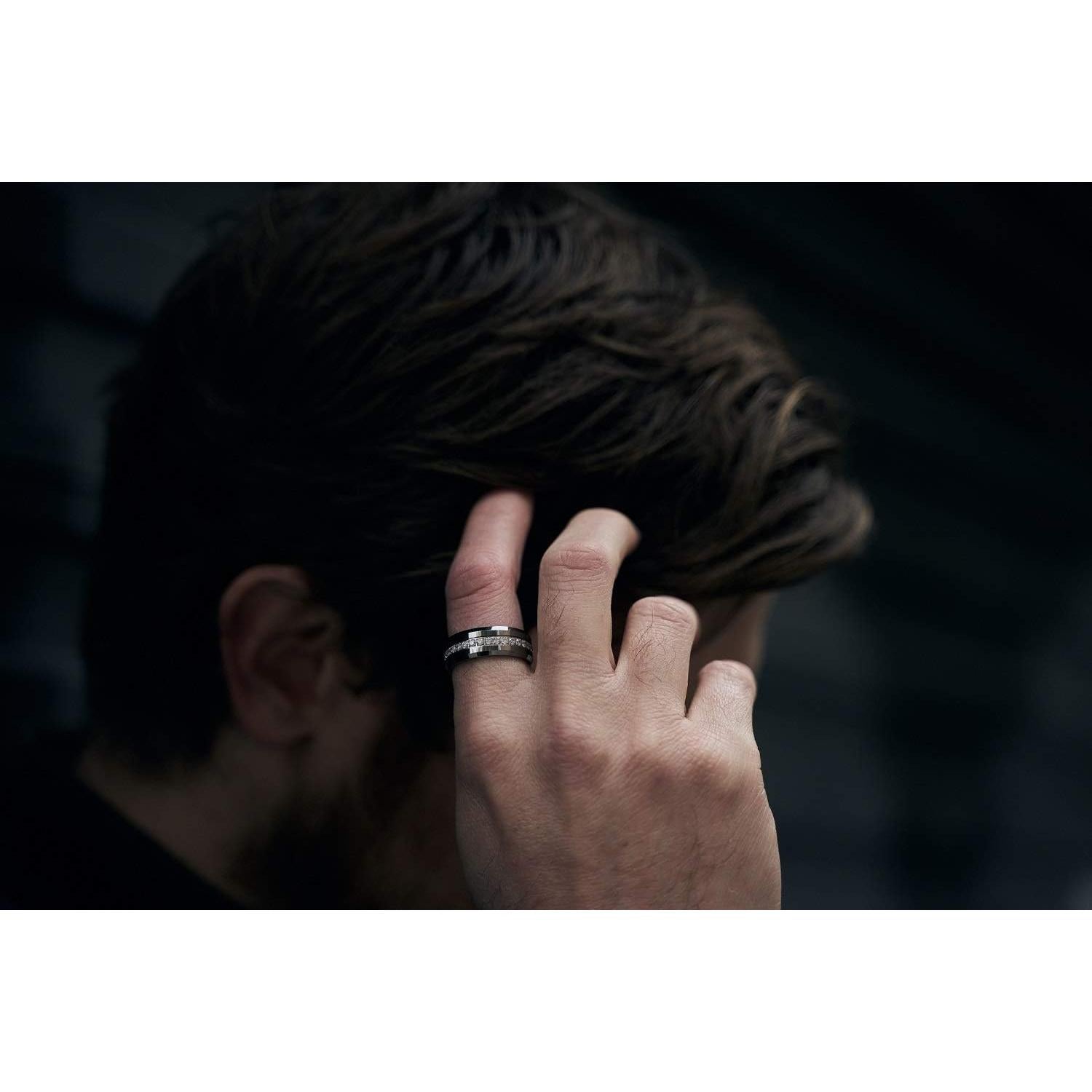 Anillos de Boda TRUMIUM Tungsteno 6mm 8mm Plata Circonita