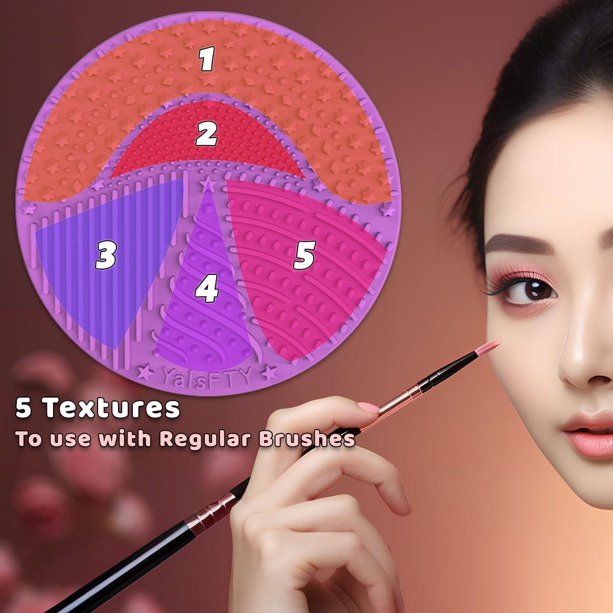 Limpiador de Brochas de Maquillaje YalsFTY Doble Cara 10cm