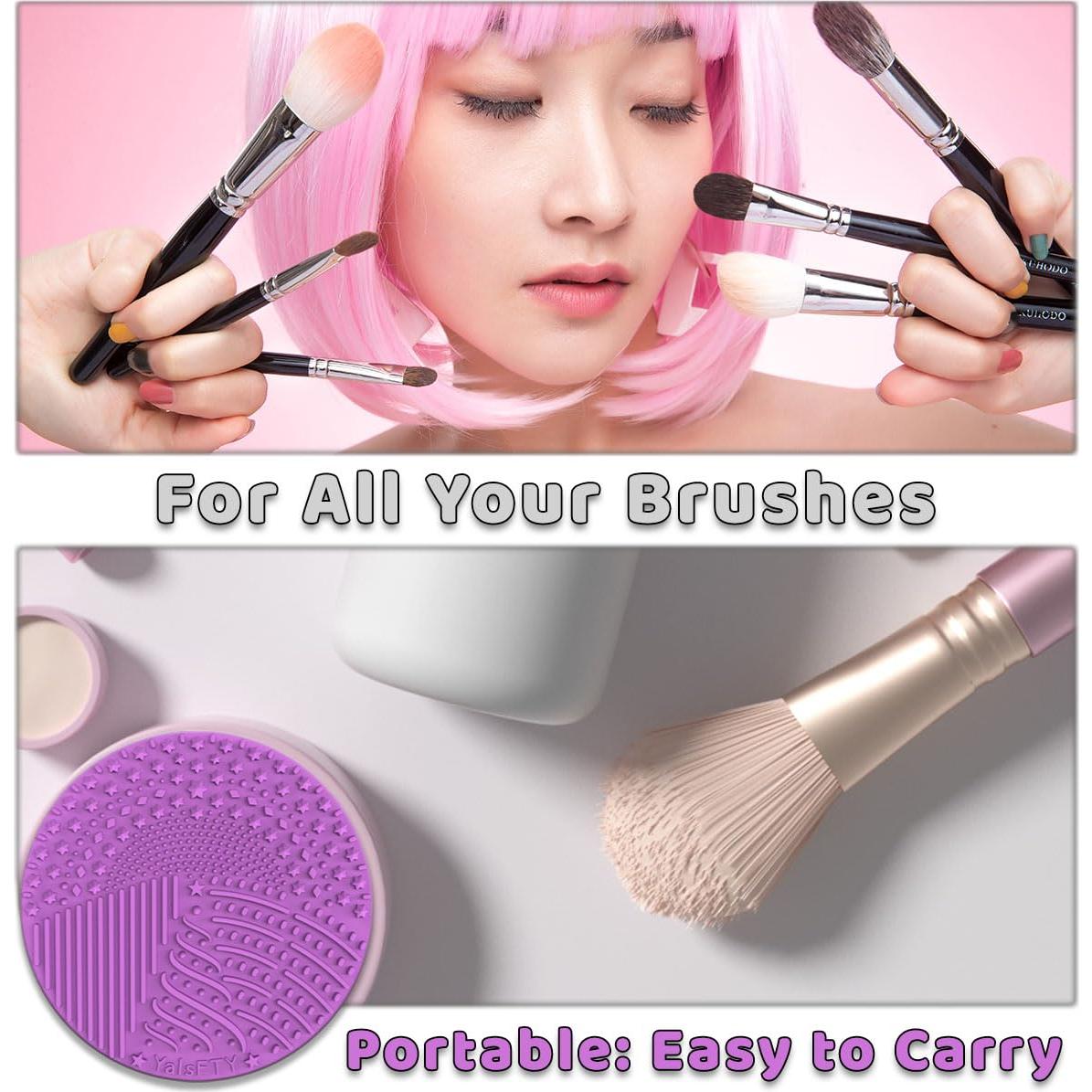 Limpiador de Brochas de Maquillaje YalsFTY Doble Cara 10cm