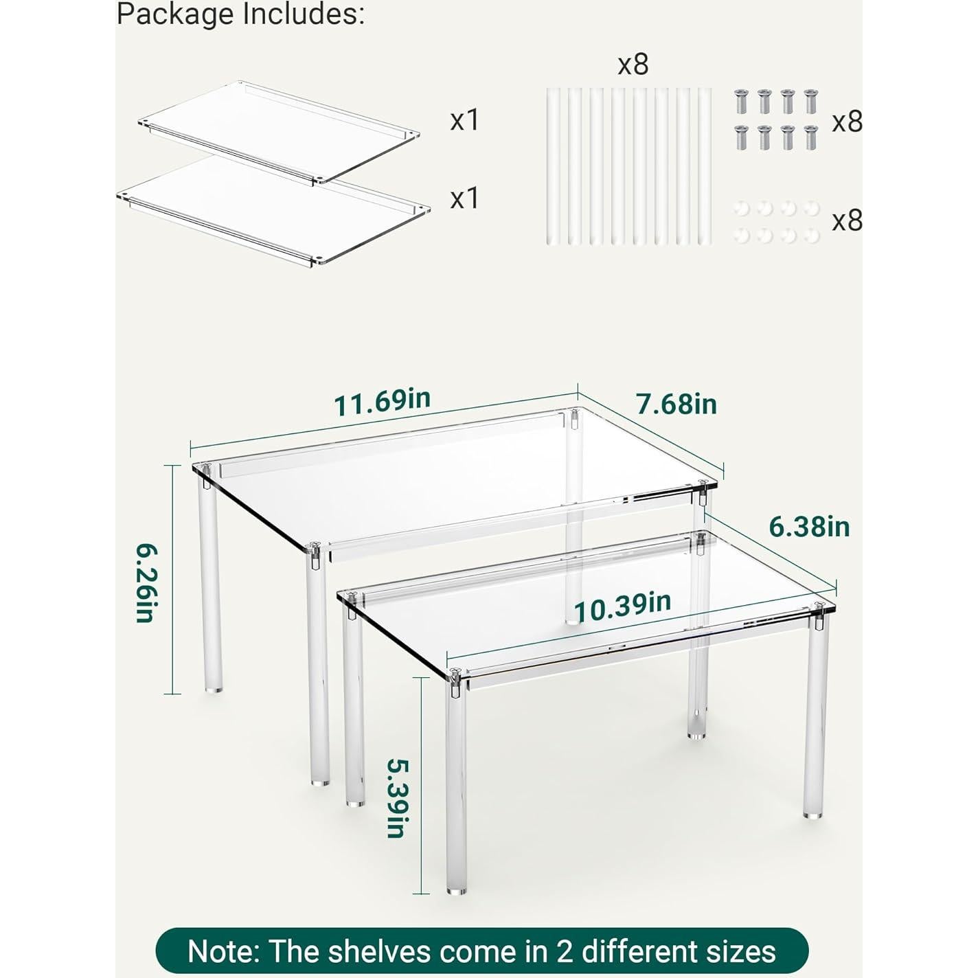 Juego de 2 Organizadores de Gabinete Acrílico Bobomoment