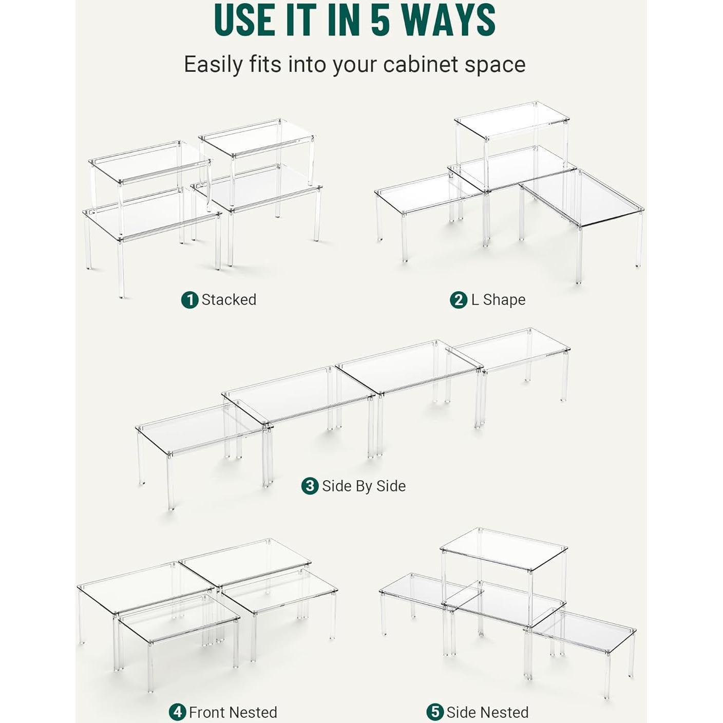 Juego de 2 Organizadores de Gabinete Acrílico Bobomoment