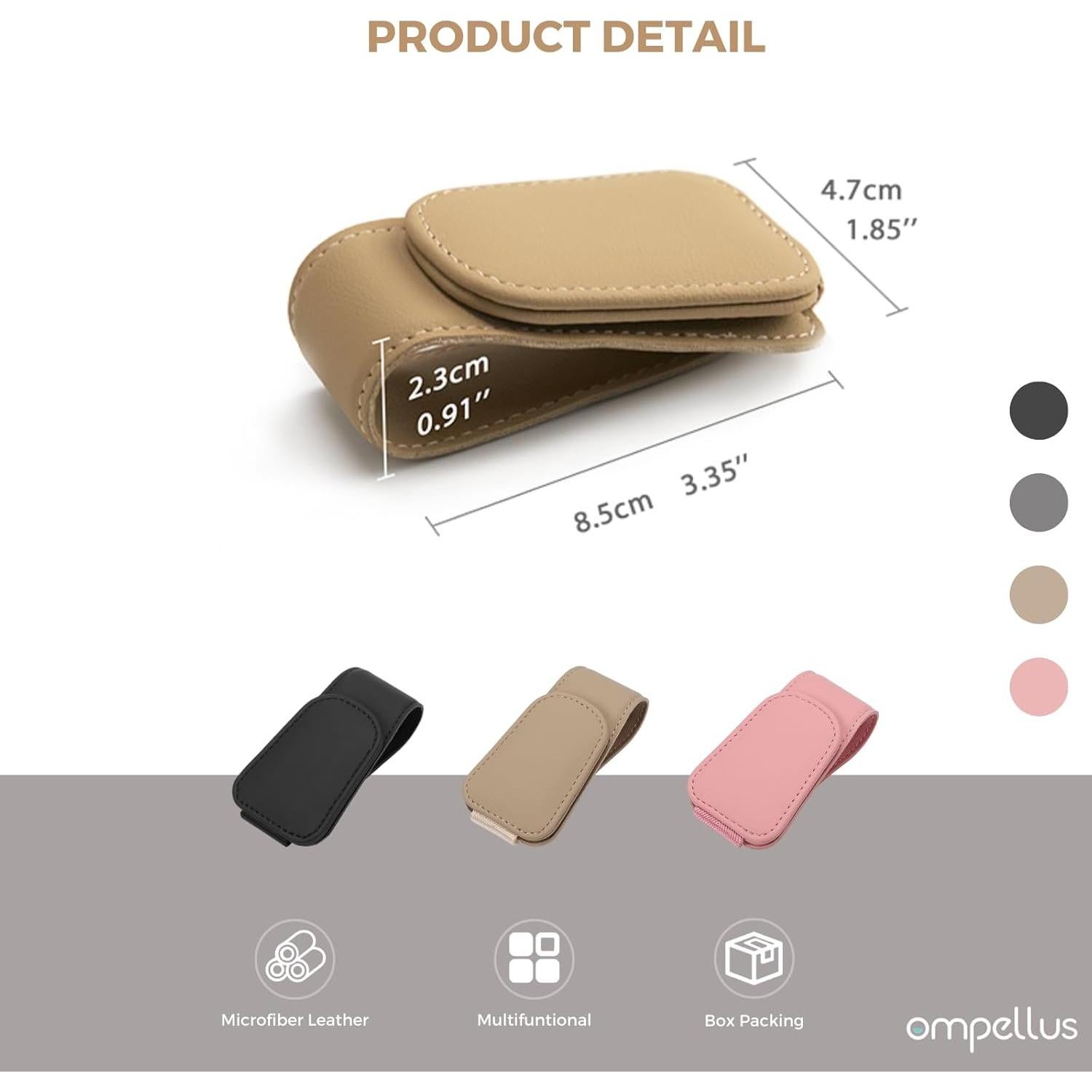 Soporte Magnético de Cuero PU Ompellus para Gafas de Sol