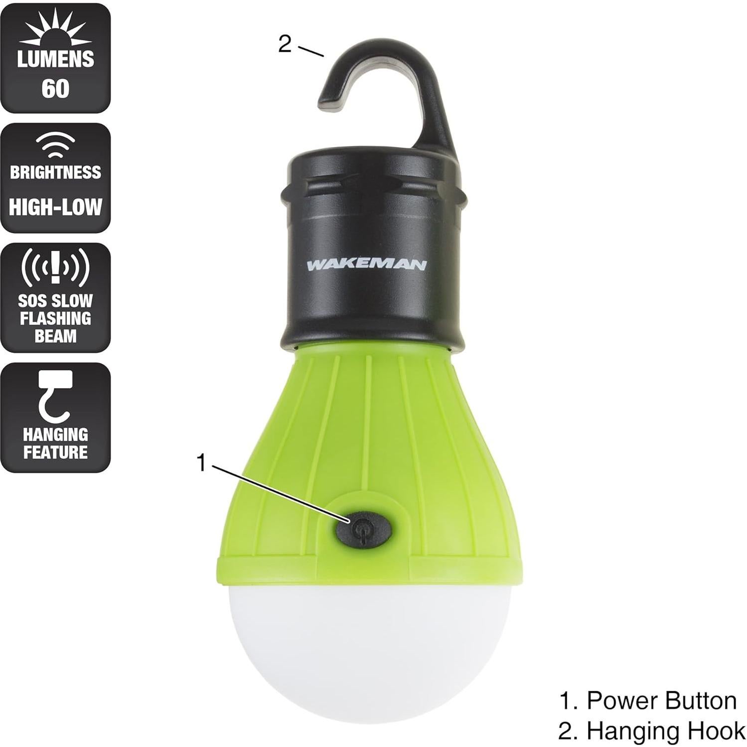 Bombillas LED Colgantes Wakeman - Paquete de 2 Verde