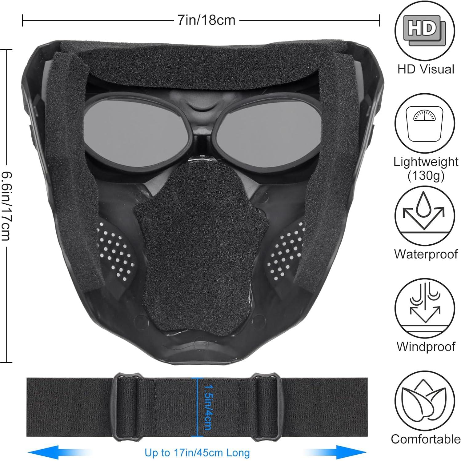 Casco Táctico VPZenar con Máscara Completa y Gafas