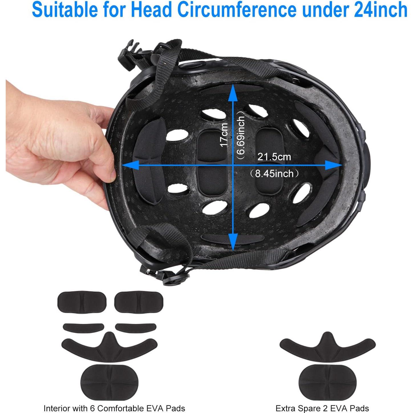 Casco Táctico VPZenar con Máscara Completa y Gafas