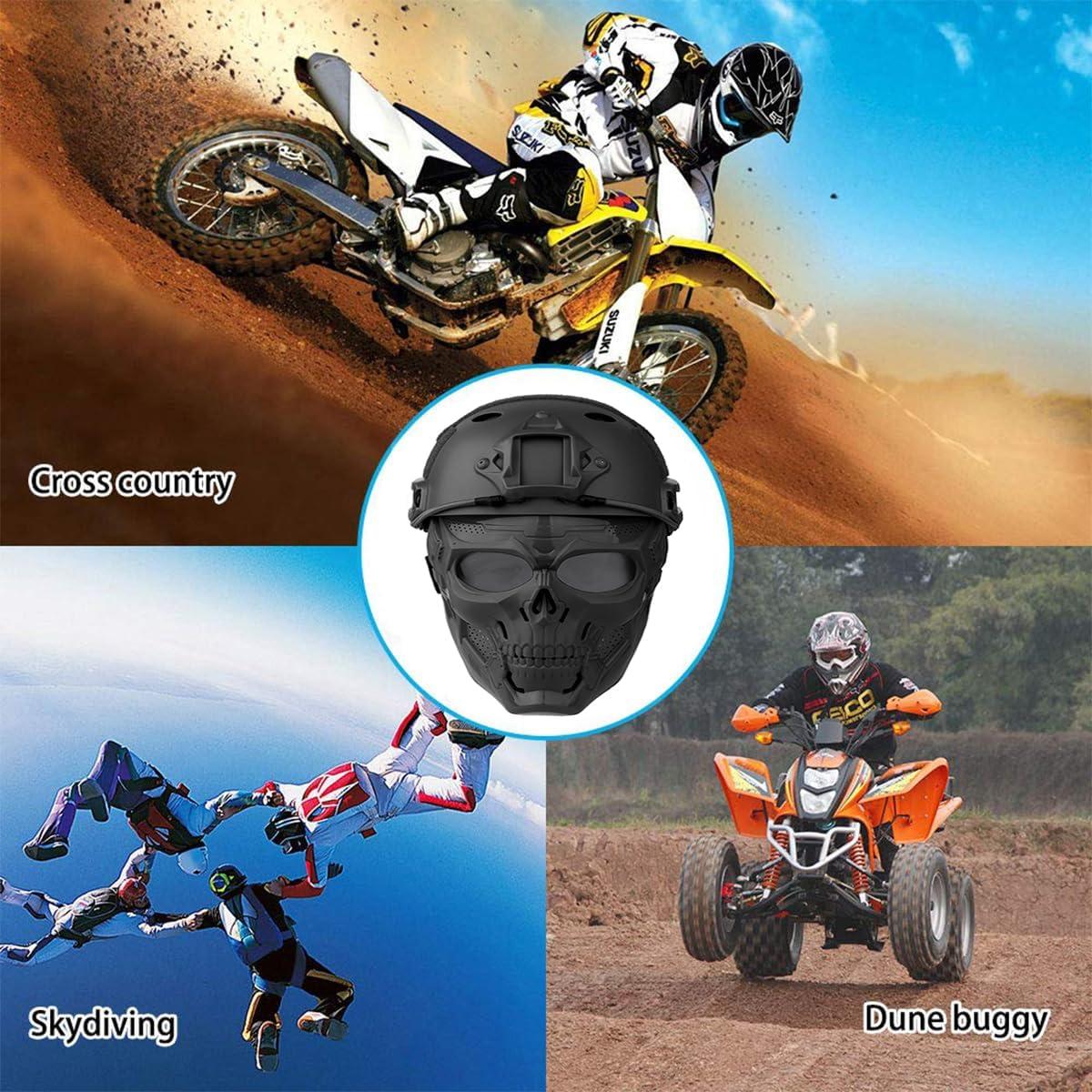 Casco Táctico VPZenar con Máscara Completa y Gafas