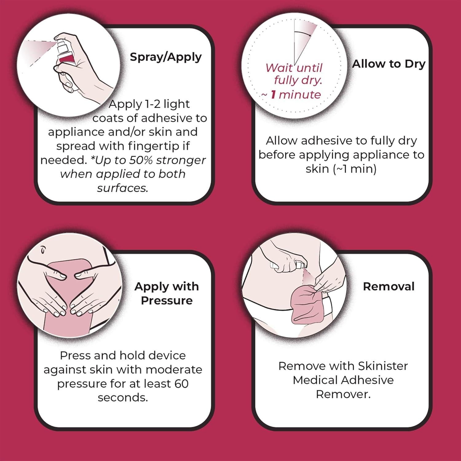 Gotero Adhesivo Médico Skinister 29ml para Ostomía y Prótesis