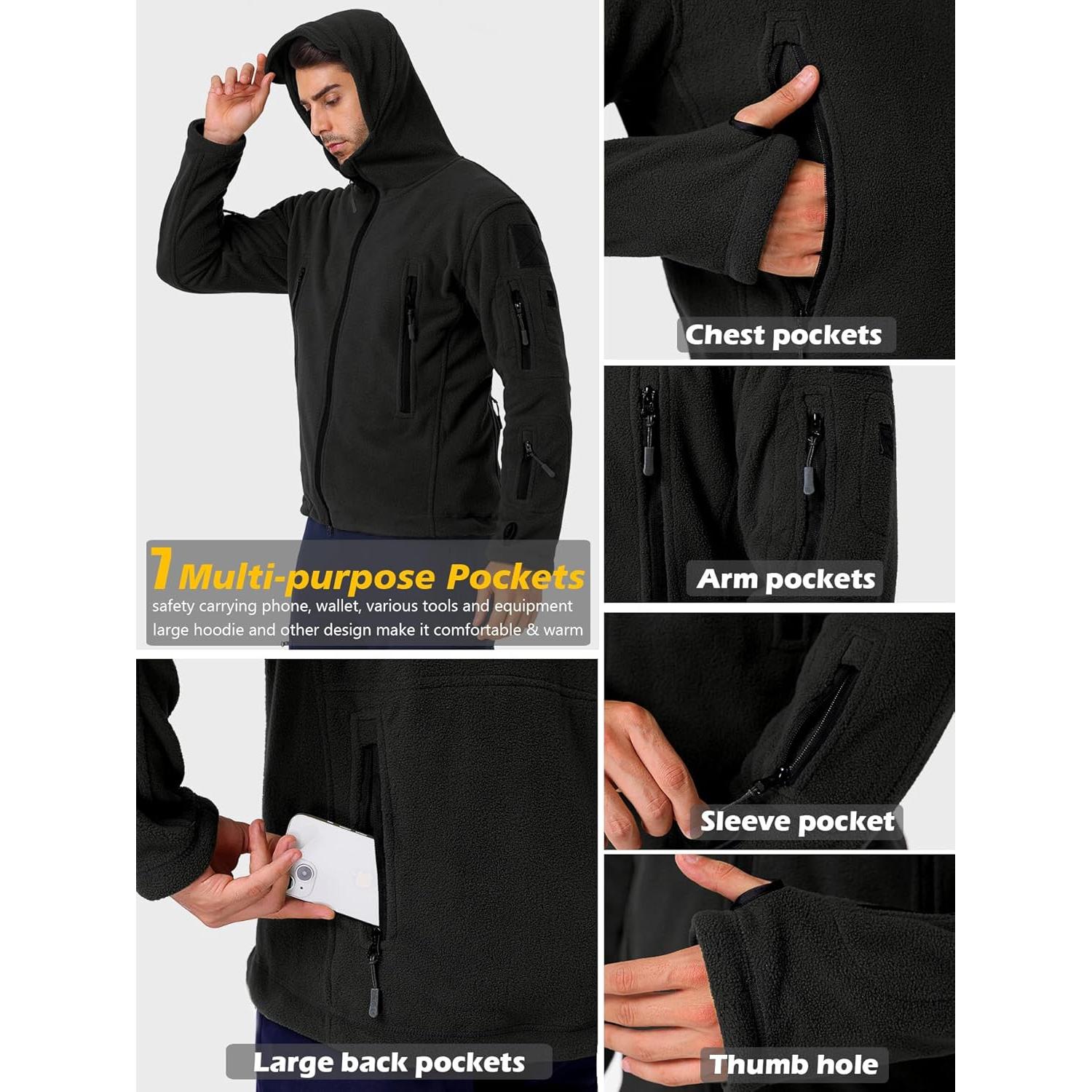 Sudadera Táctica ReFire Gear para Hombre con 7 Bolsillos