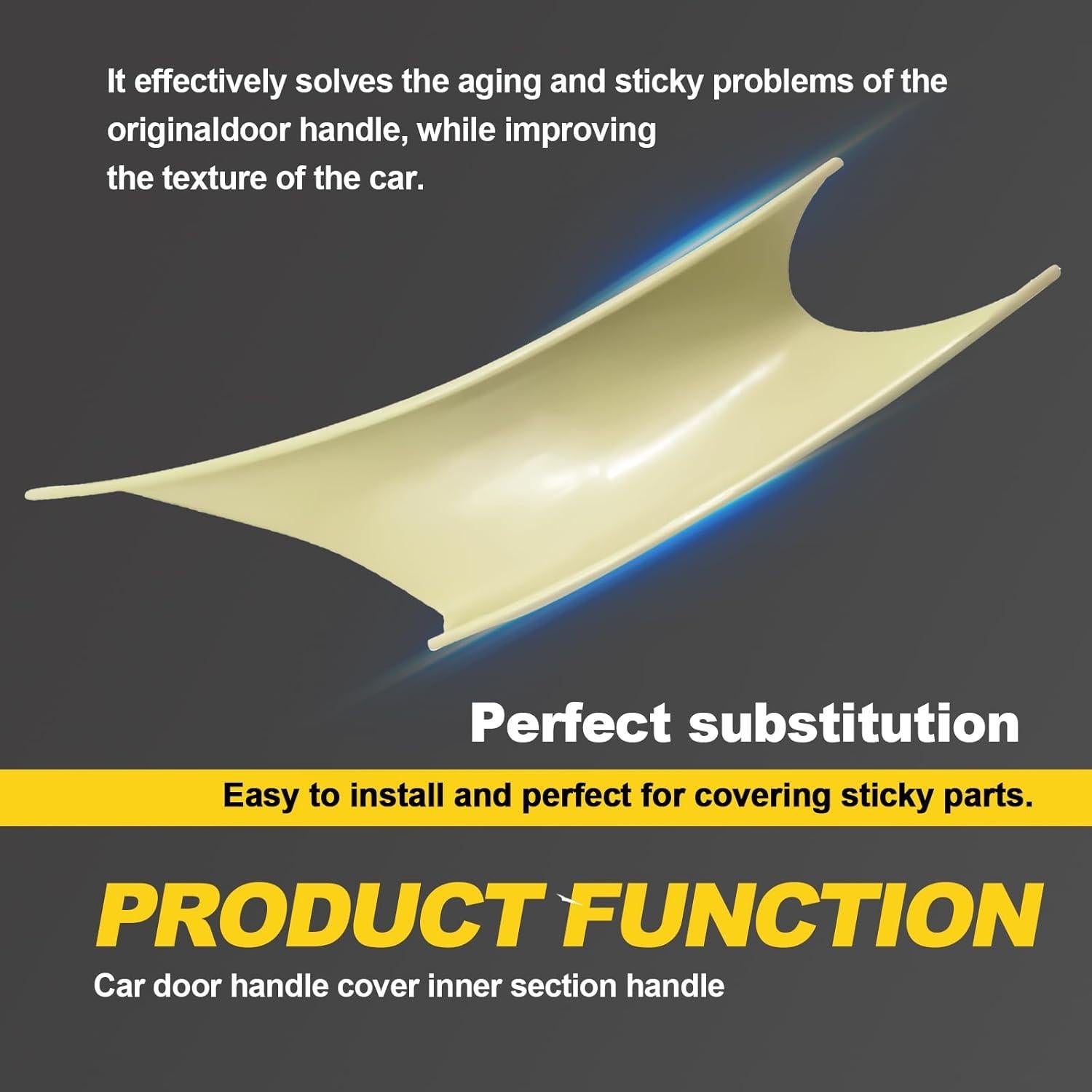 Cubierta de Mango de Puerta Interior SYudwen Beige para BMW