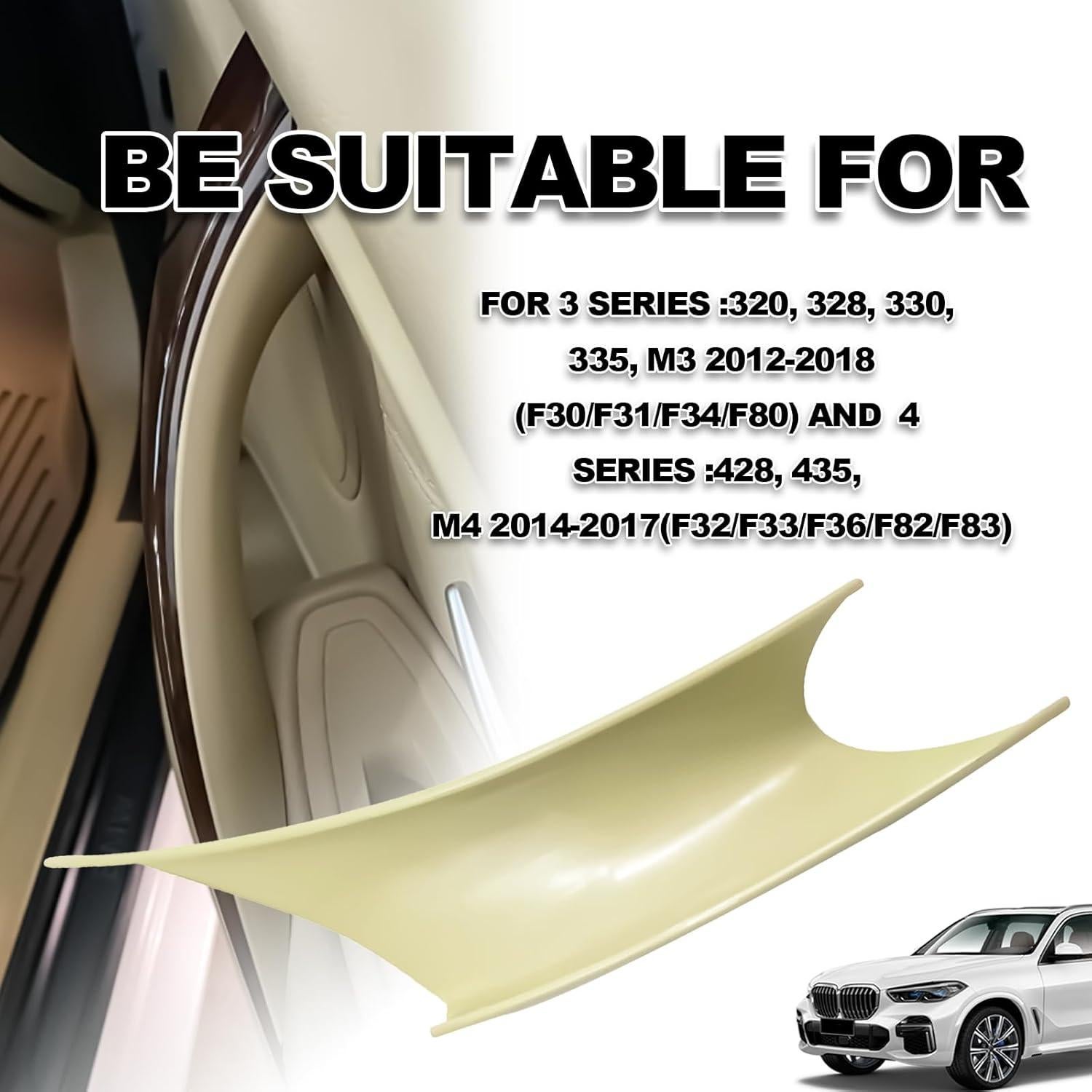 Cubierta de Mango de Puerta Interior SYudwen Beige para BMW