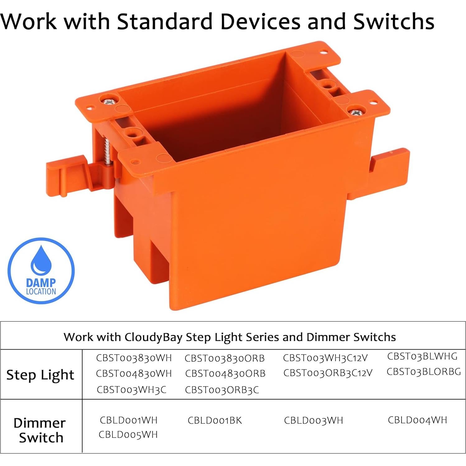 Caja de Salida Eléctrica CLOUDY BAY 3 Paquete 14 Pulgadas Cúbicas