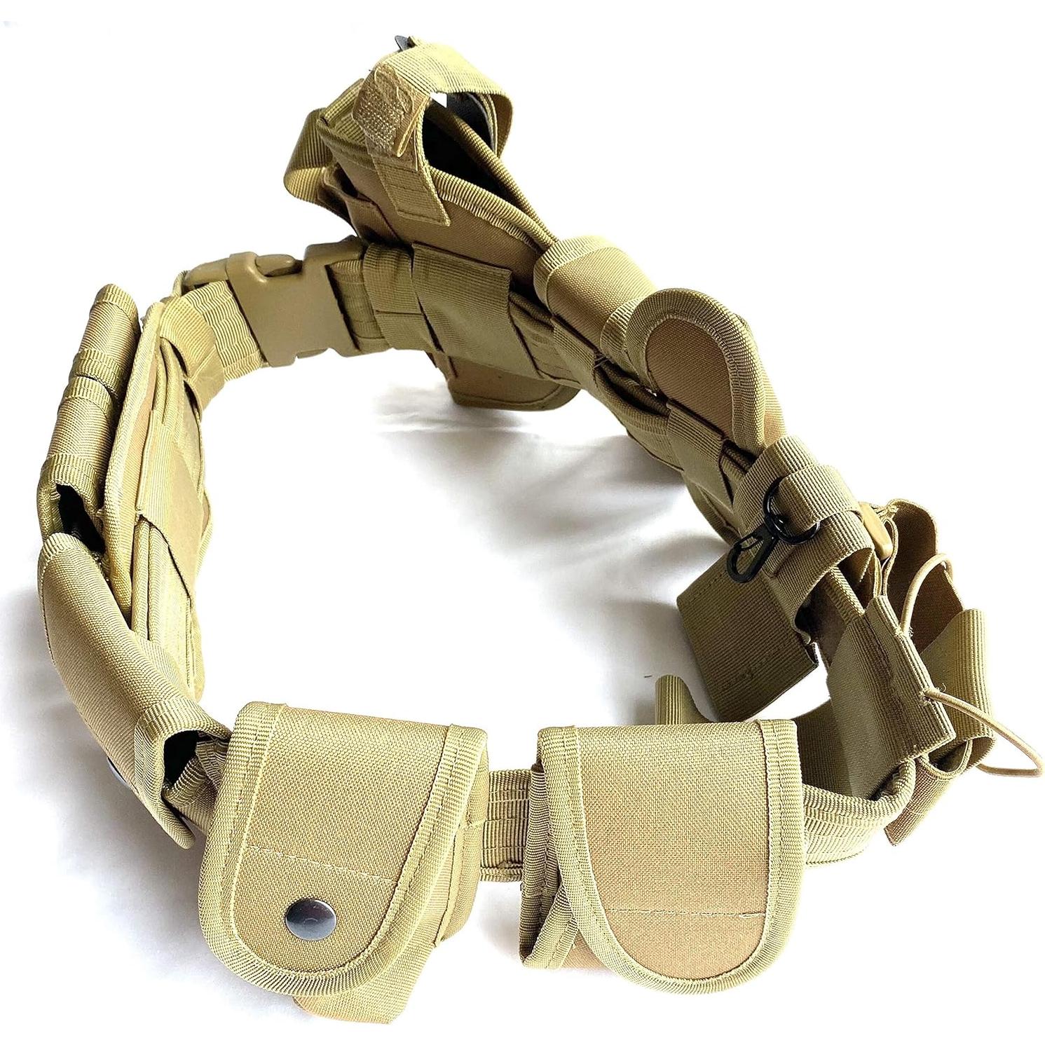 Cinturón Táctico Bargain Crusader Ajustable 9 Bolsillos