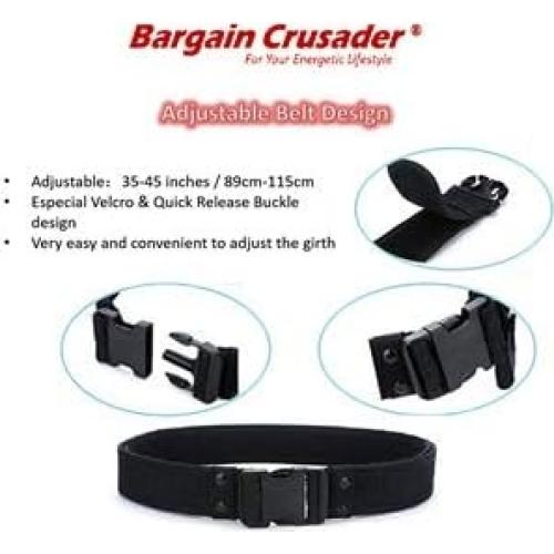 Cinturón Táctico Bargain Crusader Ajustable 9 Bolsillos