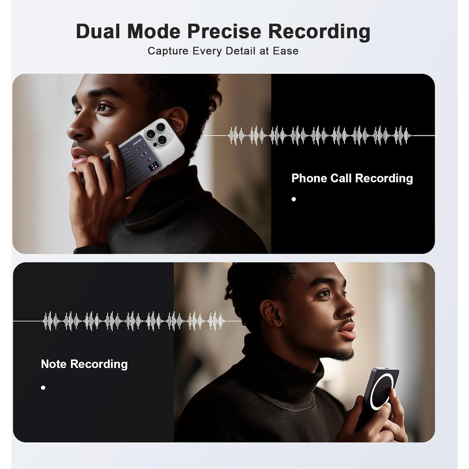 Grabadora de Voz AI TTQ OBS-L1 64GB Inalámbrica Blanca
