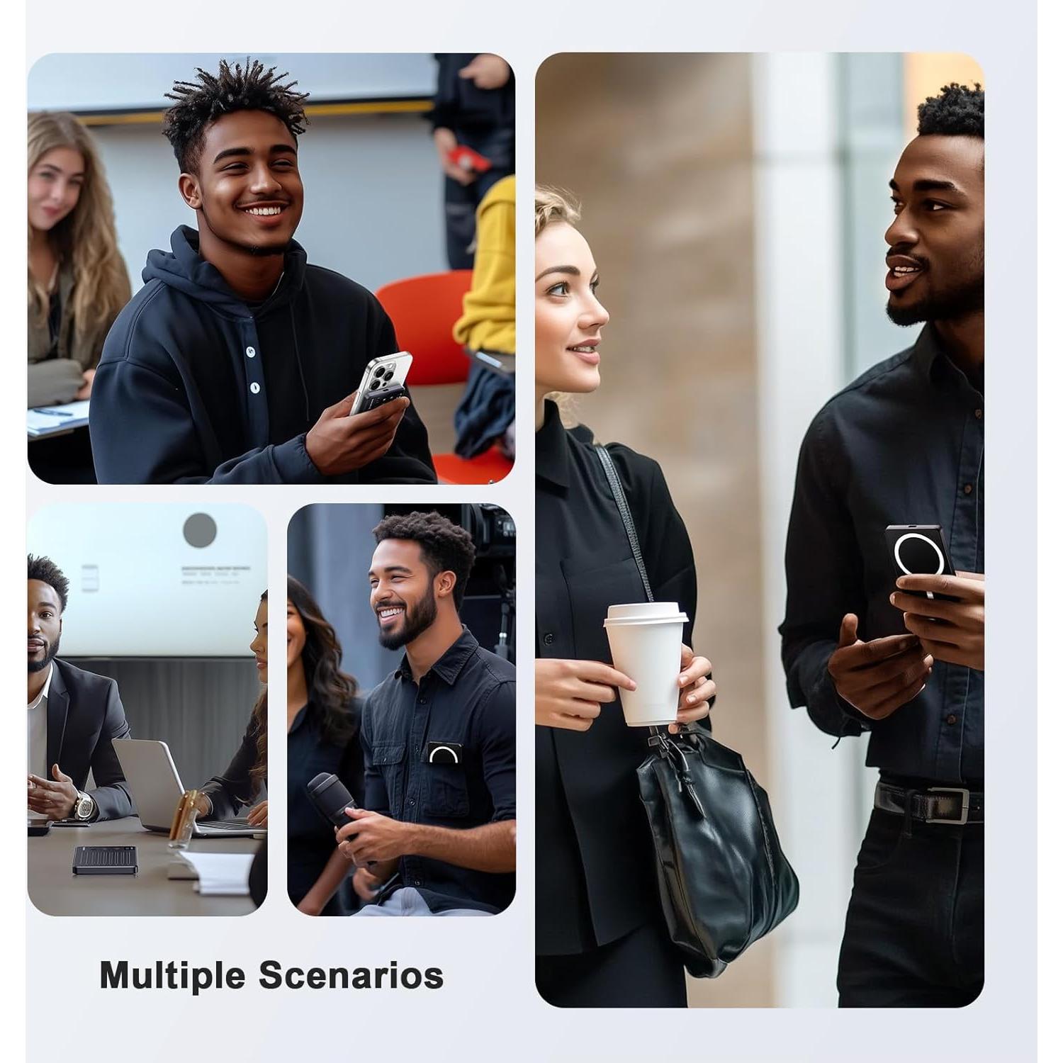 Grabadora de Voz AI TTQ OBS-L1 64GB Inalámbrica Blanca