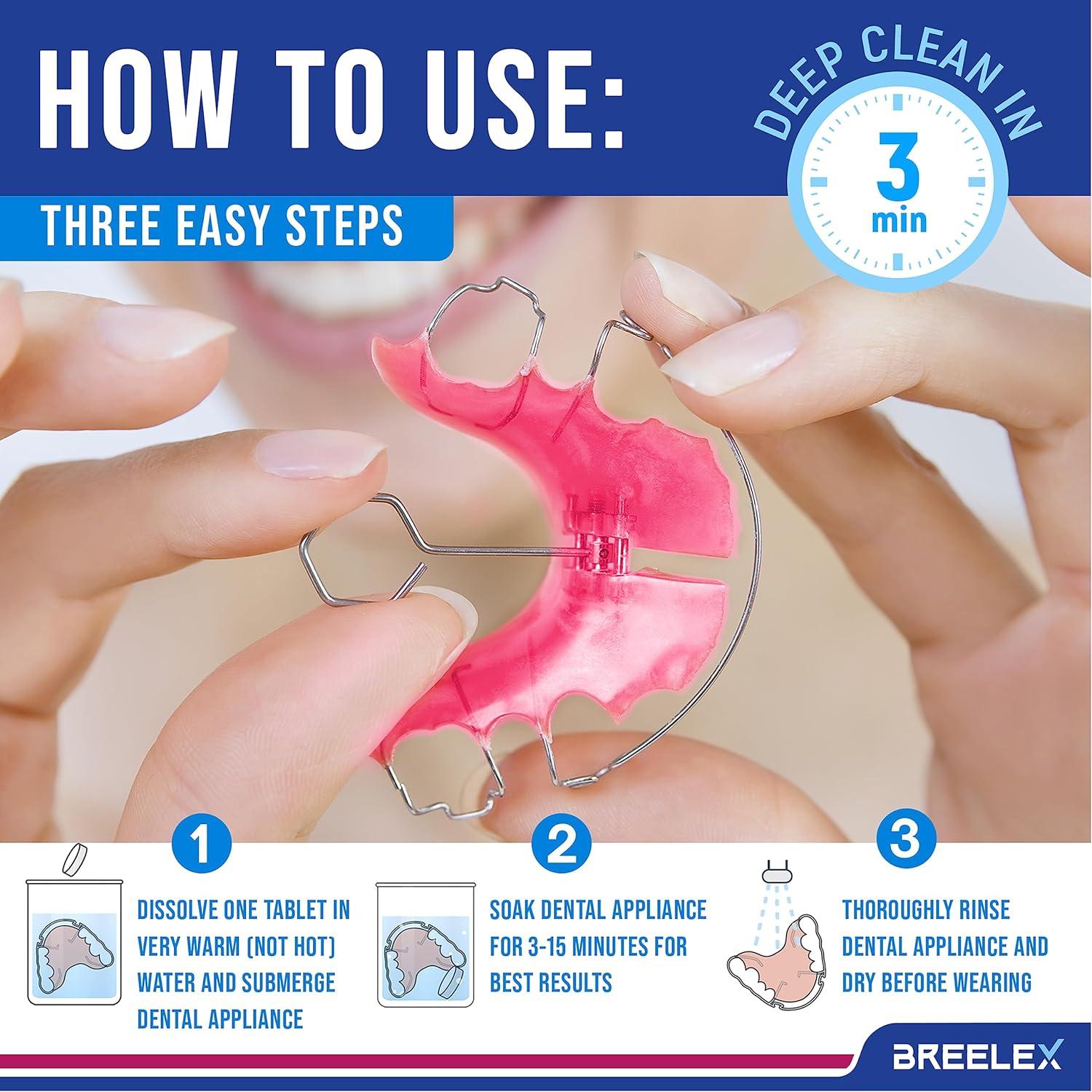 Tabletas Limpiadoras de Dentaduras Breelex - 120 Tabletas