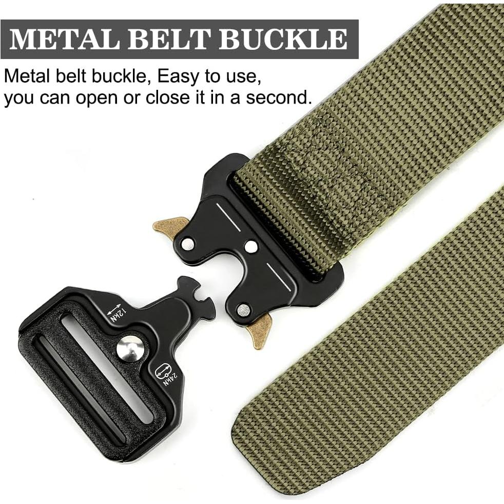 Cinturón Táctico Militar para Hombres con Hebilla Rápida