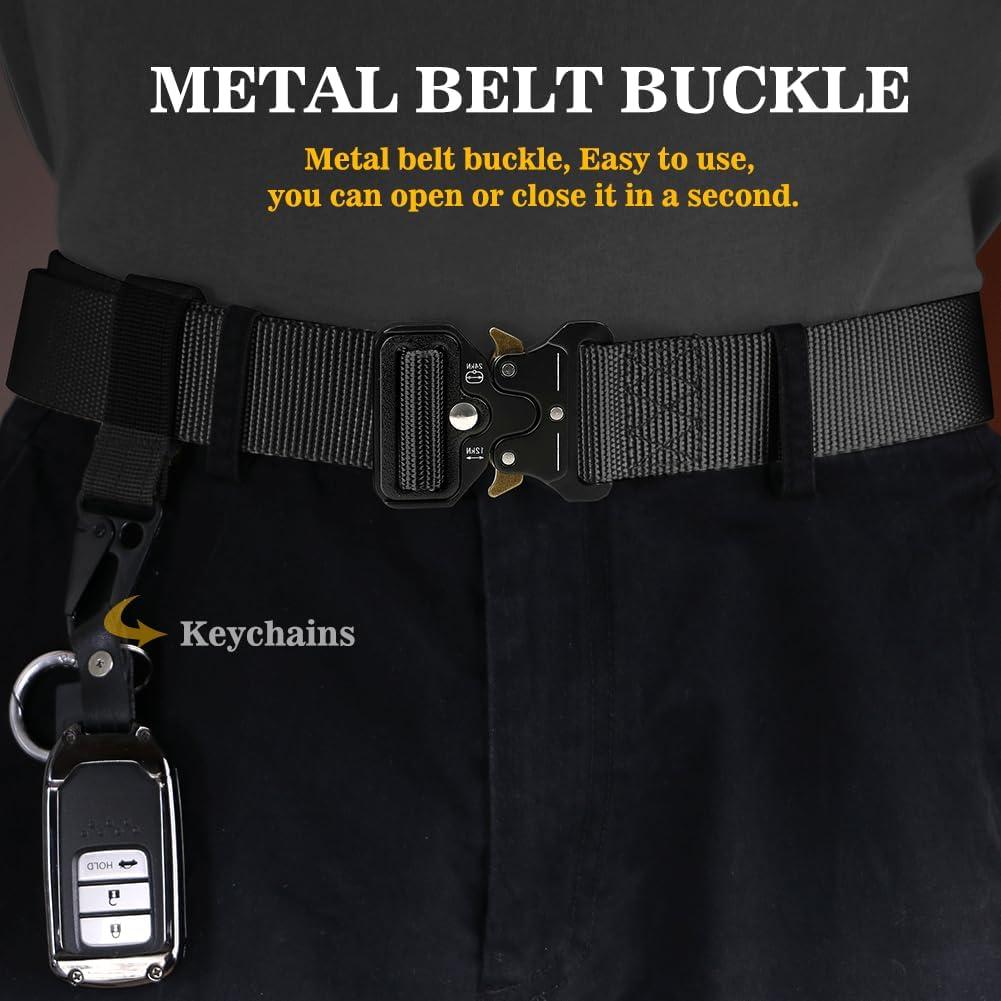 Cinturón Táctico Militar para Hombres con Hebilla Rápida