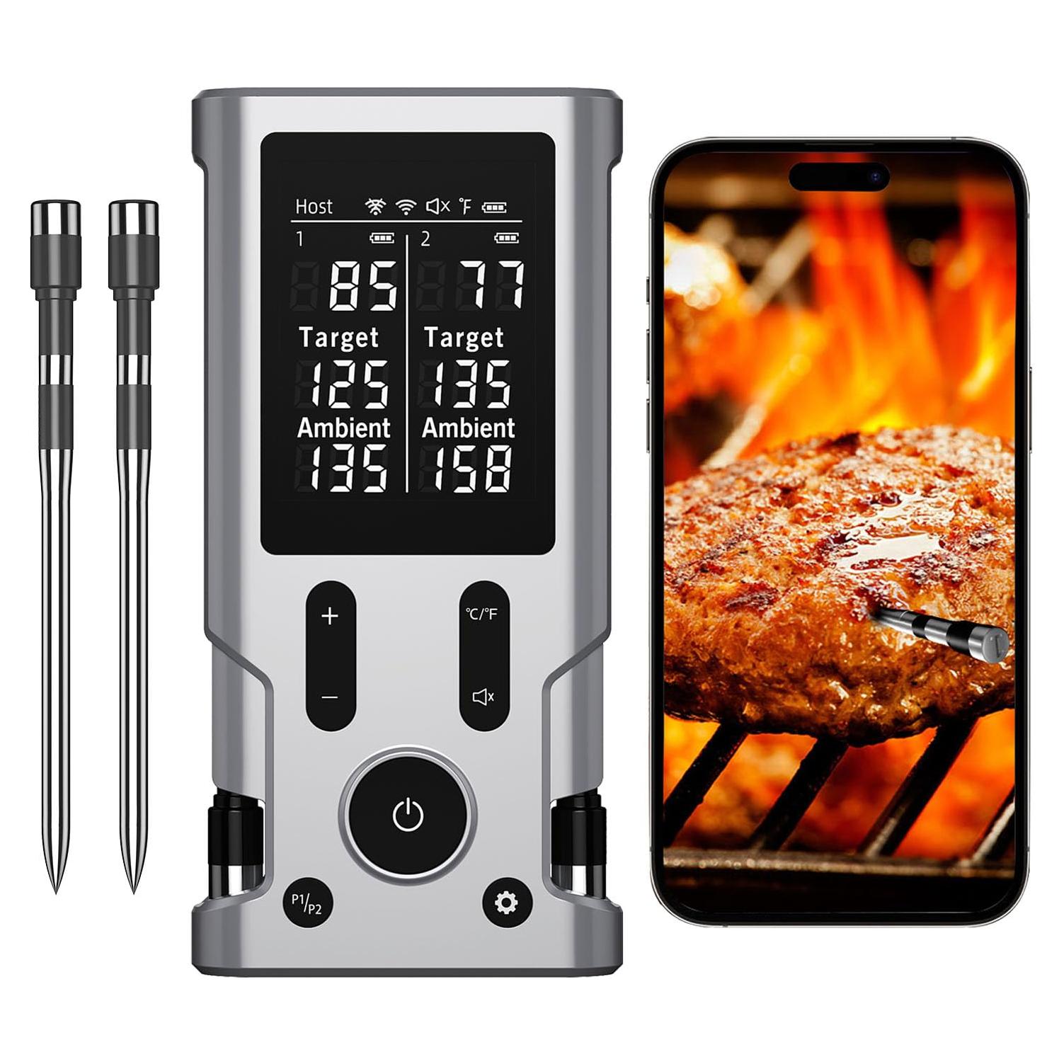 Termómetro de Carne Inalámbrico Speusurea X-109, Bluetooth 243m