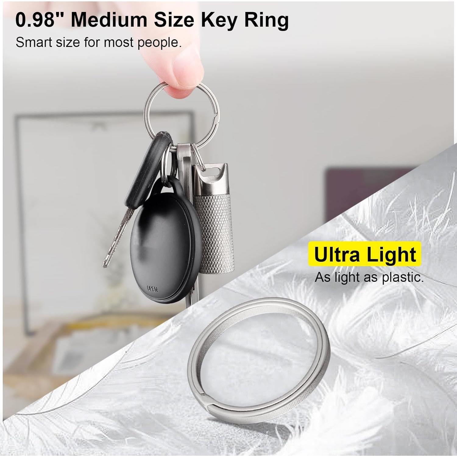 Anillos de Llave de Titanio Green Beret Medianos Ultra Livianos