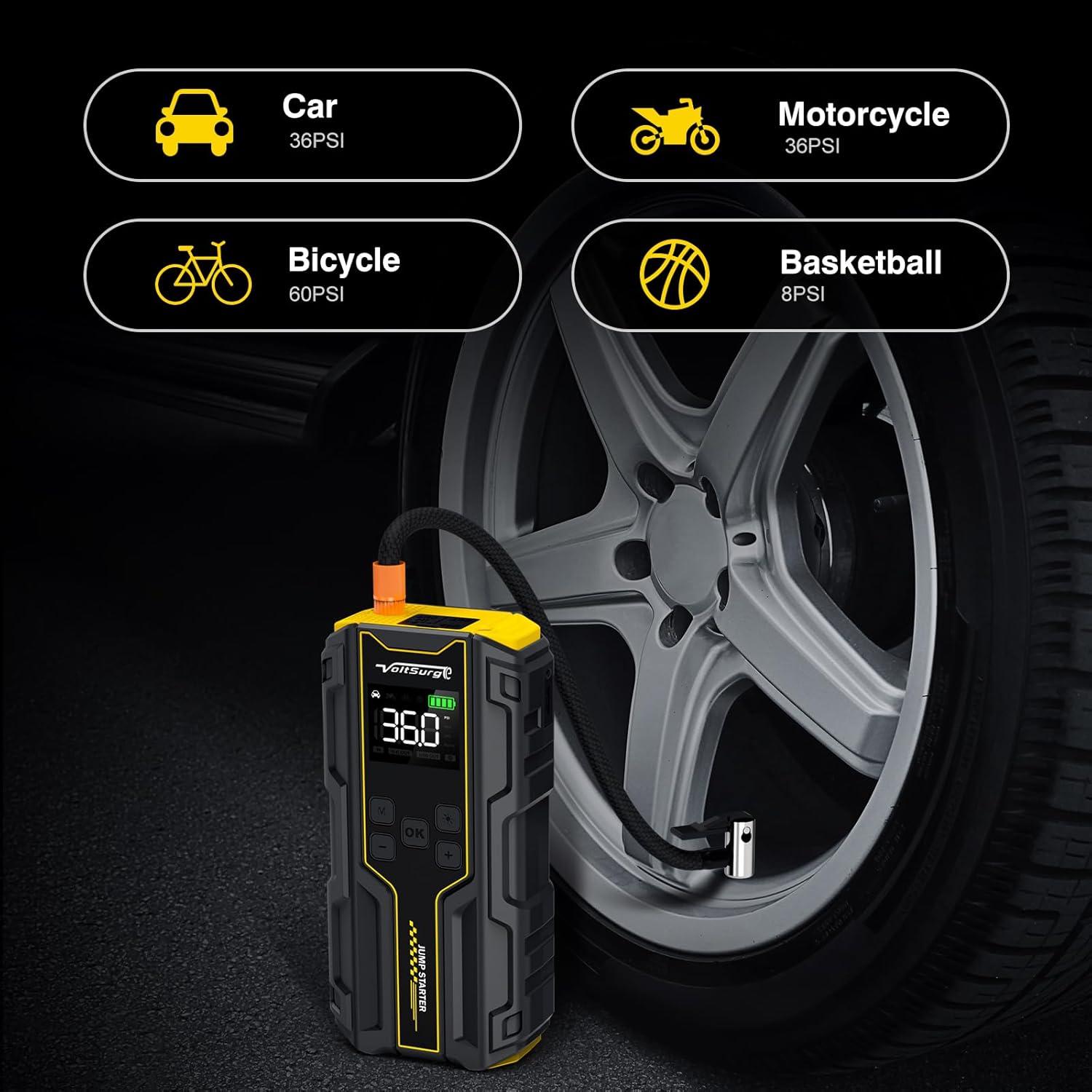 Arrancador de Coche VoltSurge D03 6000A con Compresor 150PSI