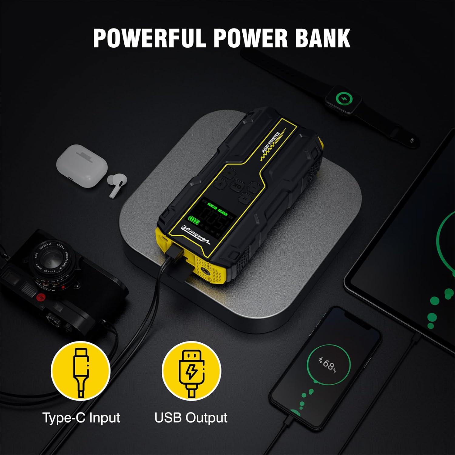 Arrancador de Coche VoltSurge D03 6000A con Compresor 150PSI