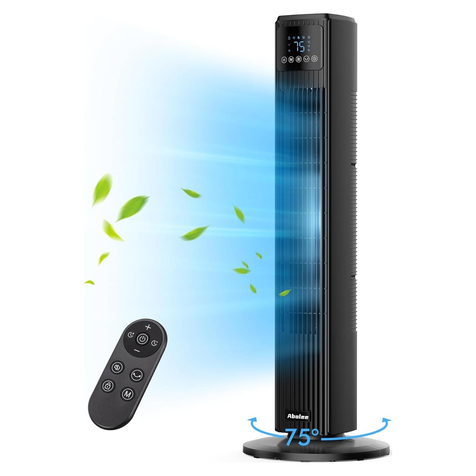 Ventilador de Torre Abolee 36" Control Remoto Oscilante 4 Velocidades