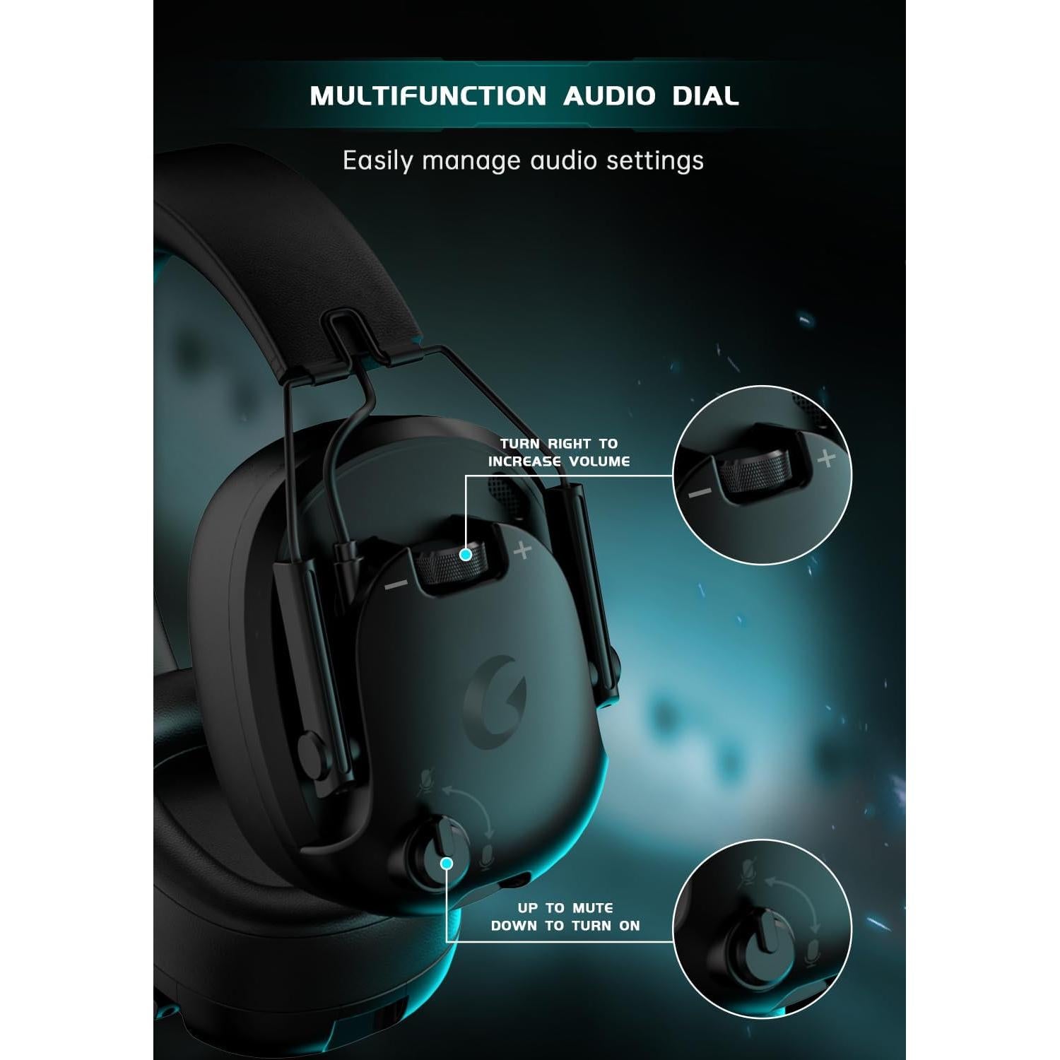 Auriculares Gaming Inalámbricos Rumoon Spark 02 7.1 Negro