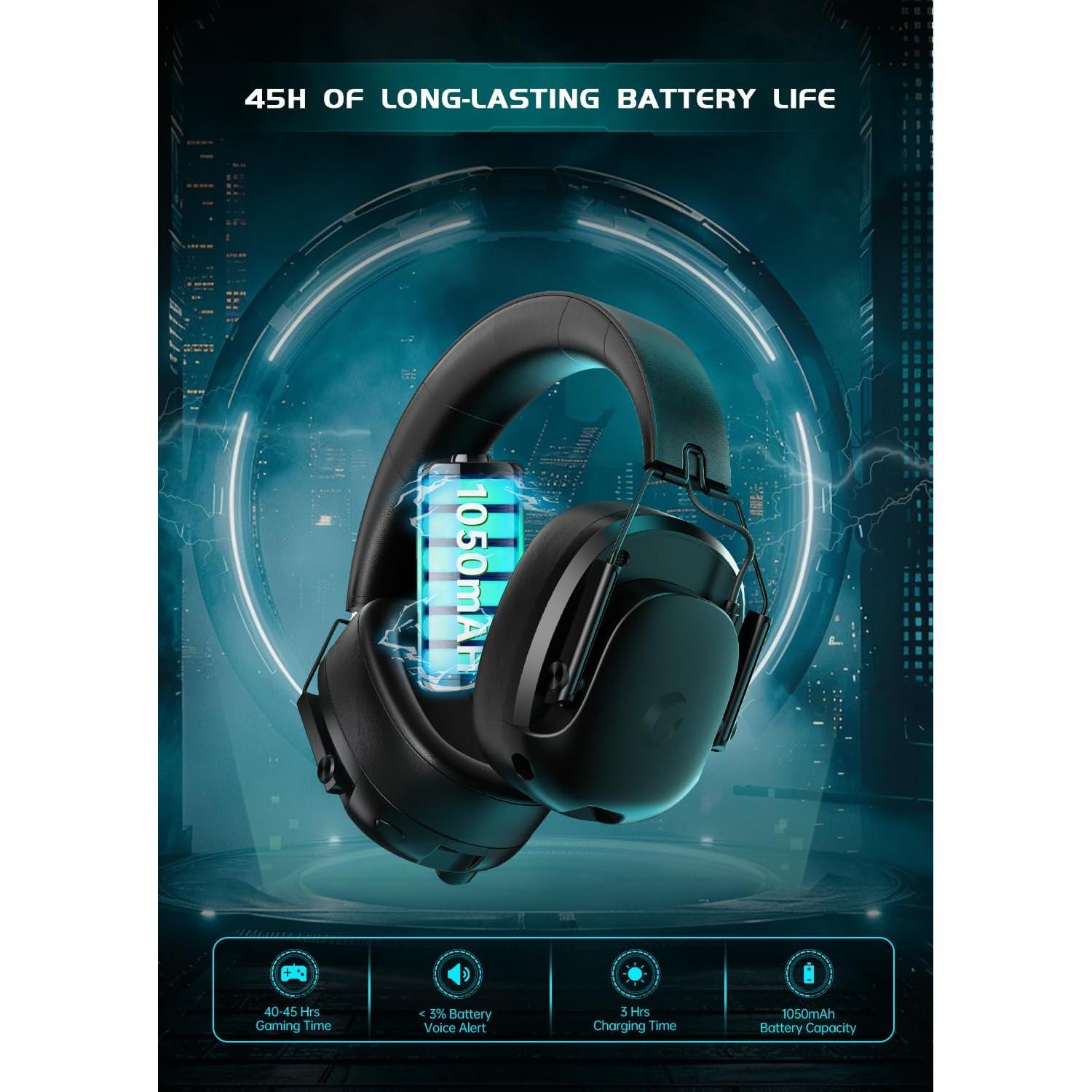 Auriculares Gaming Inalámbricos Rumoon Spark 02 7.1 Negro