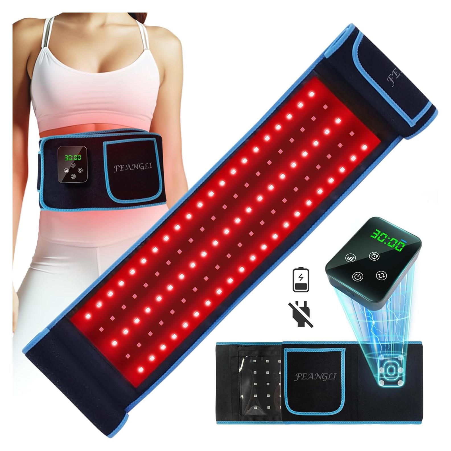 Cinturón Terapia Luz Roja Feangli Inalámbrico Alivio Dolor