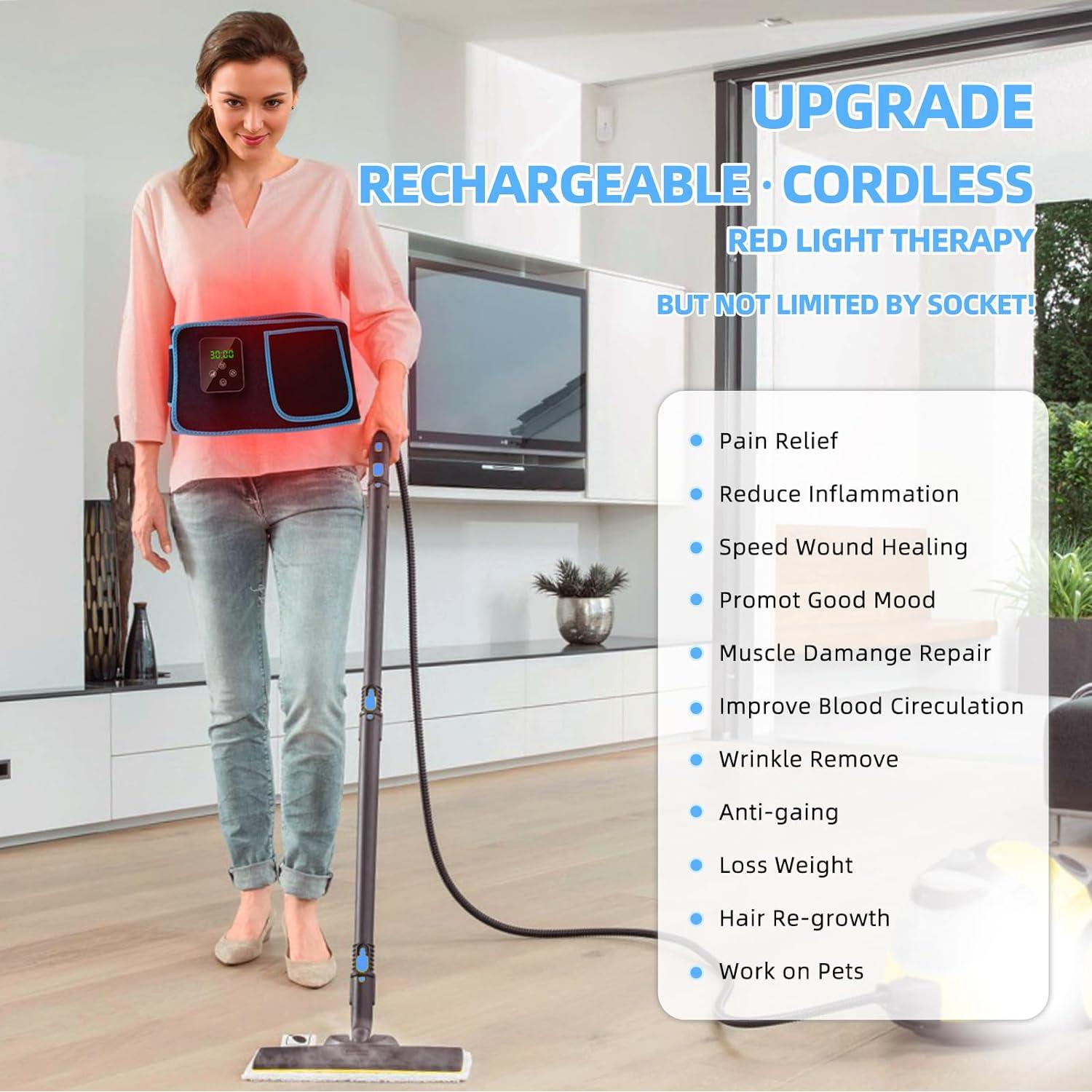 Cinturón Terapia Luz Roja Feangli Inalámbrico Alivio Dolor