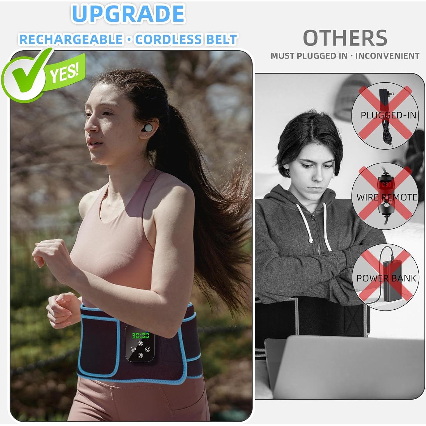 Cinturón Terapia Luz Roja Feangli Inalámbrico Alivio Dolor