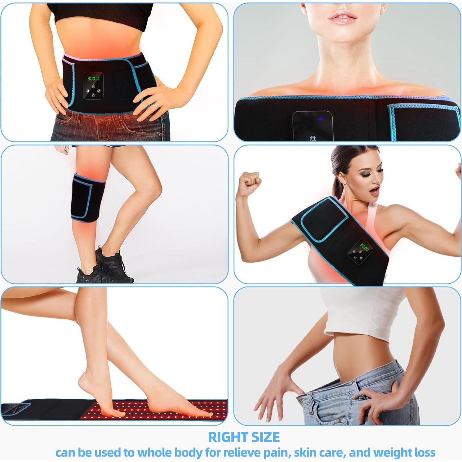 Cinturón Terapia Luz Roja Feangli Inalámbrico Alivio Dolor