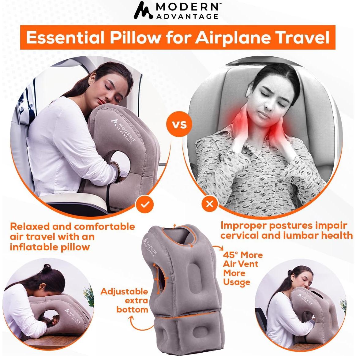 Almohada de Viaje Inflable Modern Advantage API 2.0 Gris