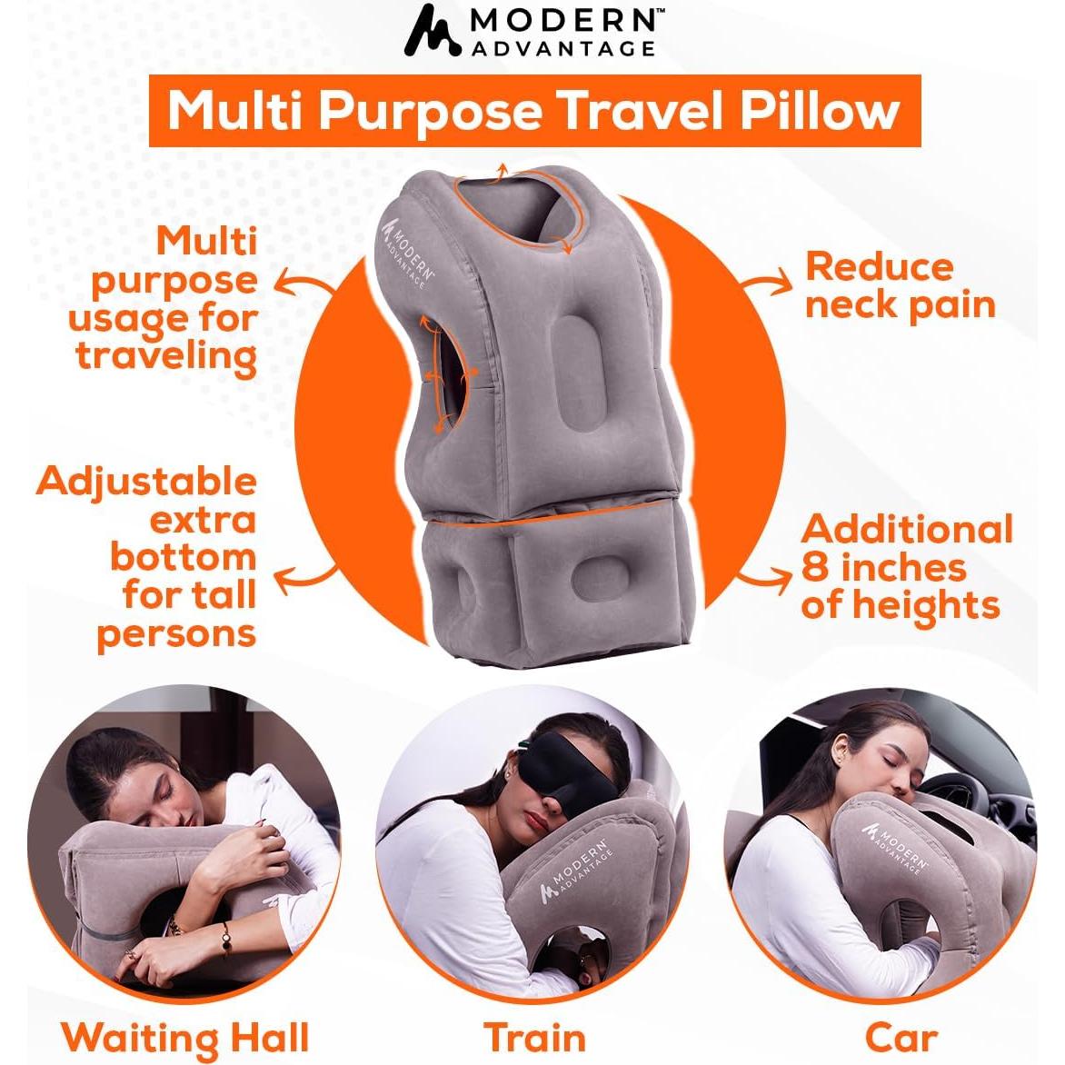 Almohada de Viaje Inflable Modern Advantage API 2.0 Gris