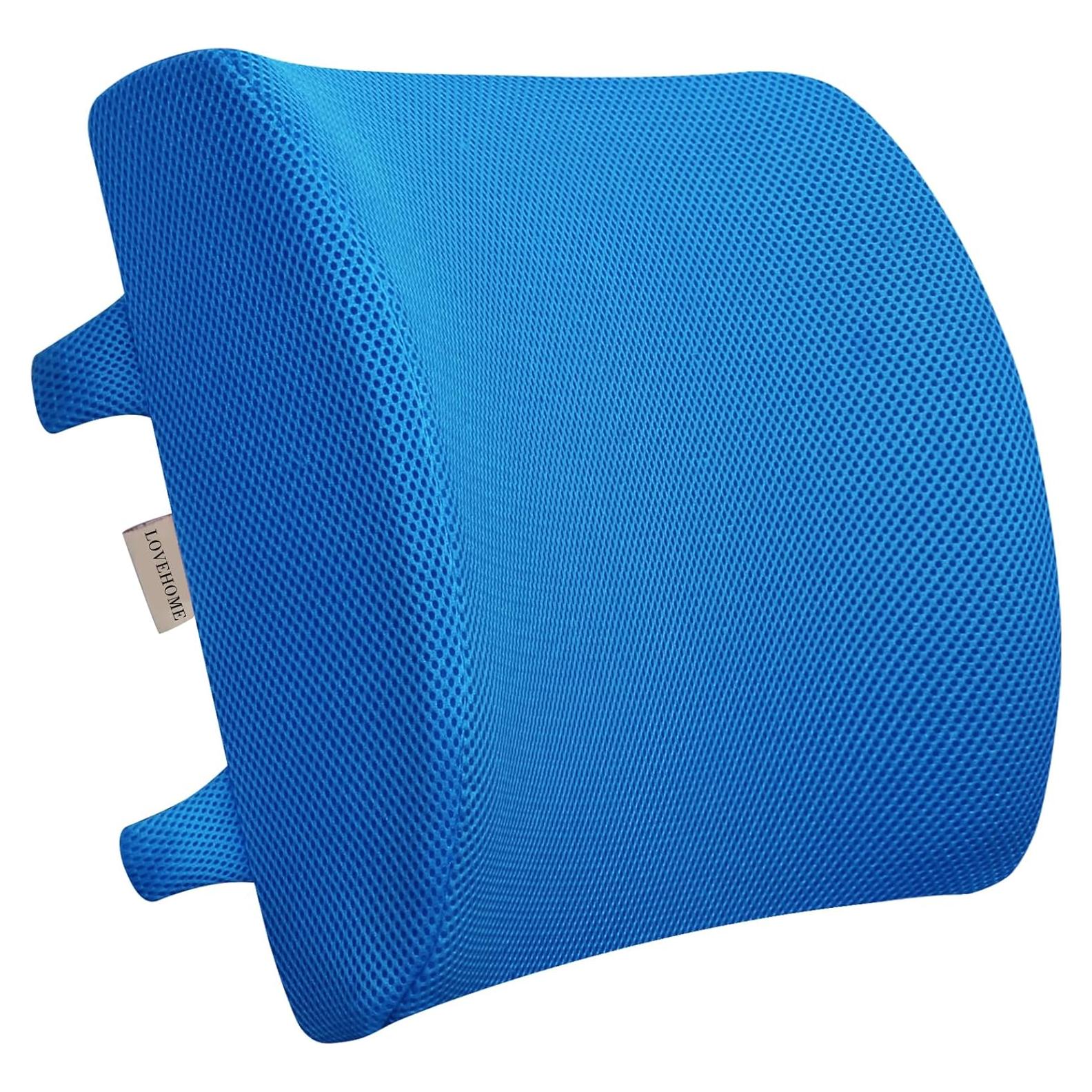 Cojín Lumbar LOVEHOME Espuma Viscoelástica Azul 34x11 cm