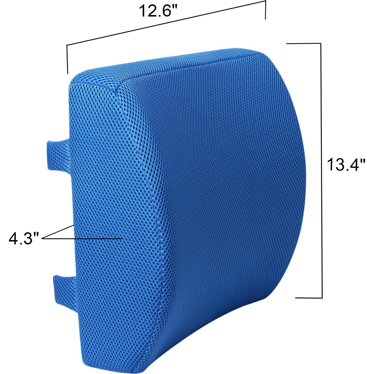 Cojín Lumbar LOVEHOME Espuma Viscoelástica Azul 34x11 cm