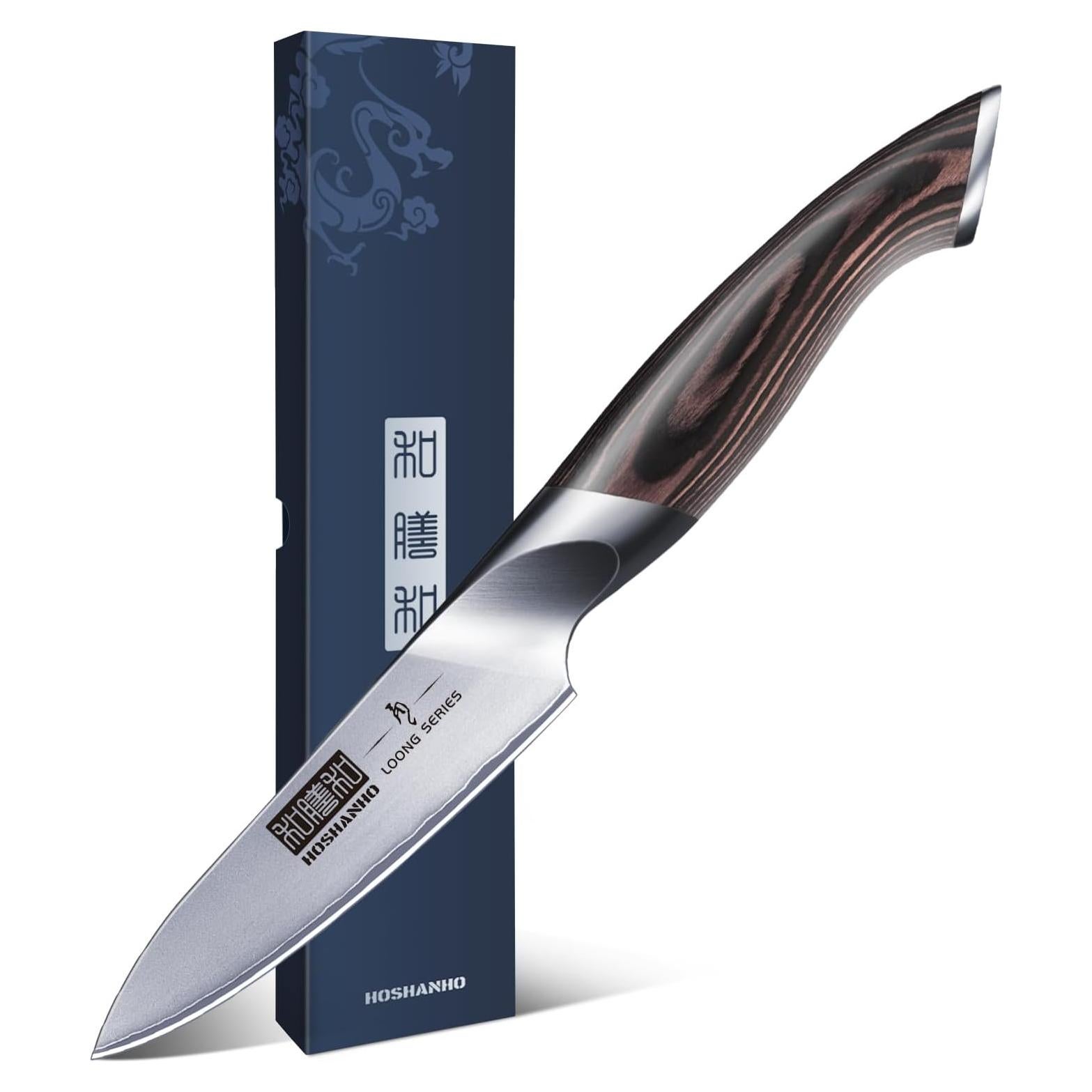 Cuchillo de Pelar HOSHANHO 9.5 cm Acero Inoxidable Pakkawood