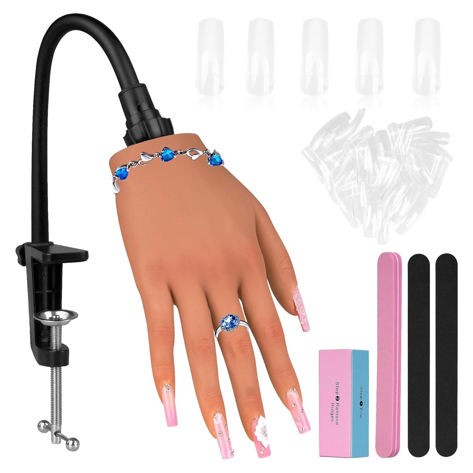 Mano de Práctica de Silicona IMENE para Uñas Acrílicas