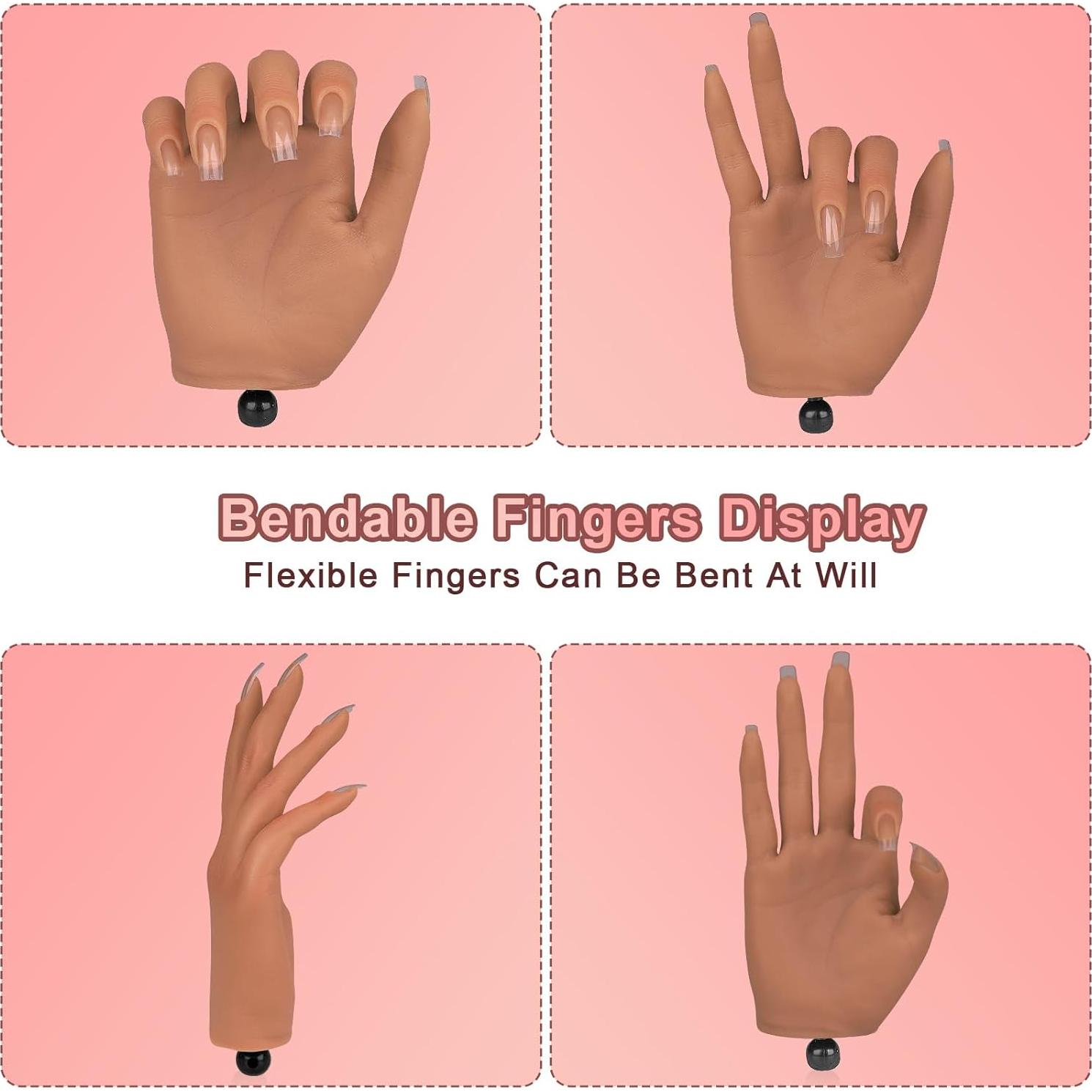 Mano de Práctica de Silicona IMENE para Uñas Acrílicas